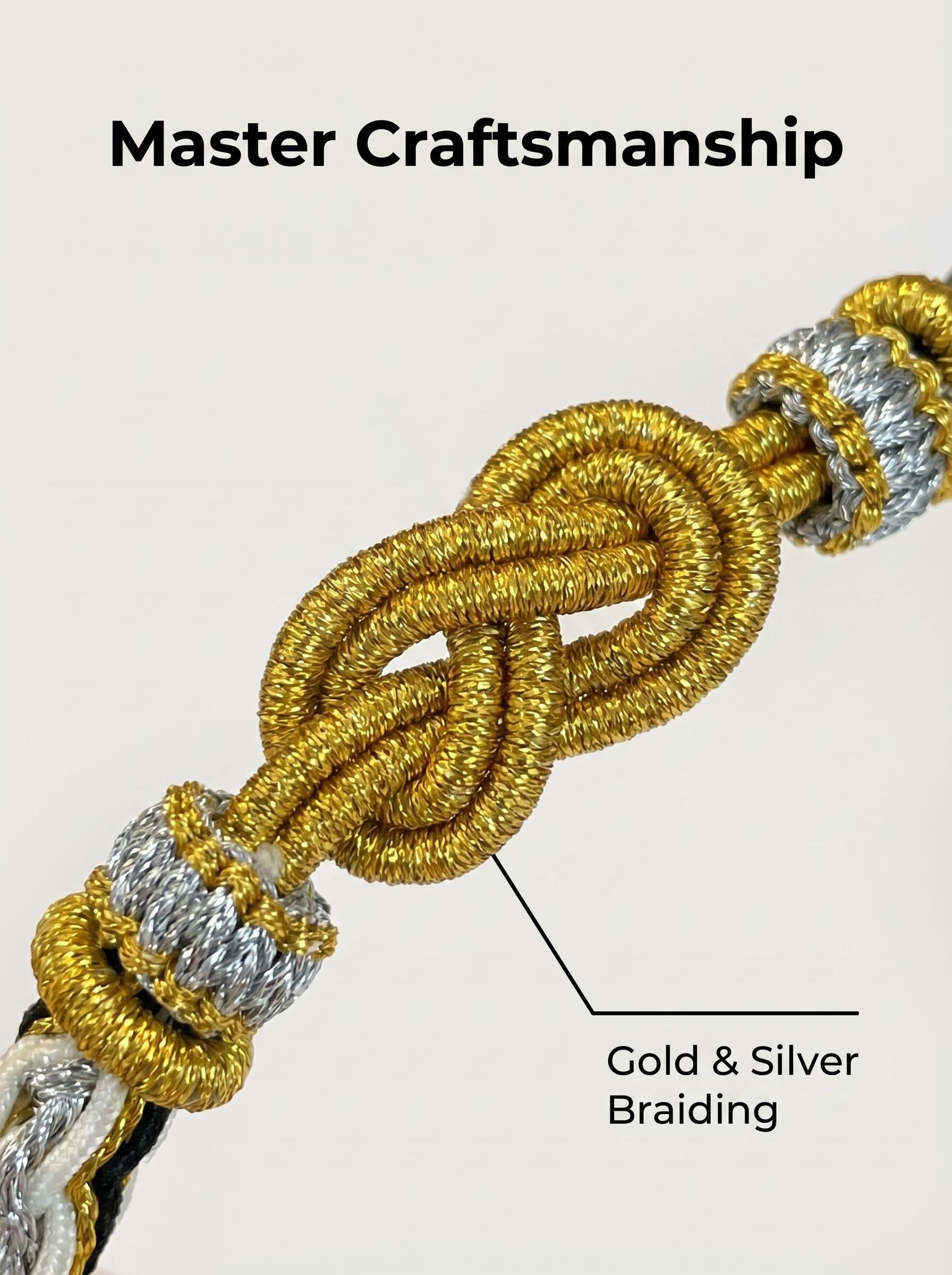 ORIENTAL VIBE "Metal Element · Radiant Radiance" Lion Dance Series - Handwoven Samsara Bracelet