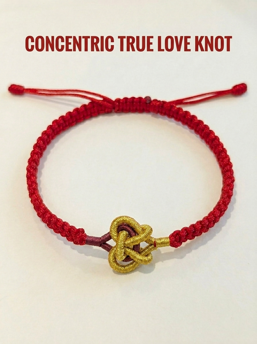 ORIENTAL VIBE Handcrafted "Double Heart" Knot Bracelet - Eternal Union & Love, Men's Red String Bracelet