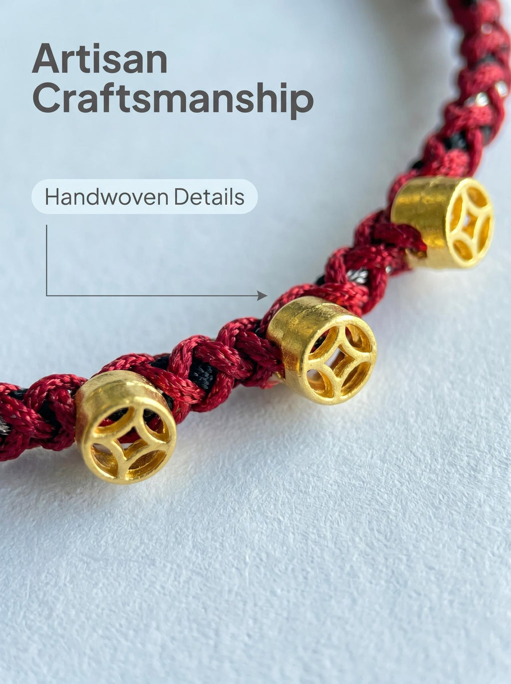 ORIENTAL VIBE | "Major Cold" Hand-Woven Dragon Scale Bracelet, Featuring Golden Fortune Coin & Effortless Drawstring Ends