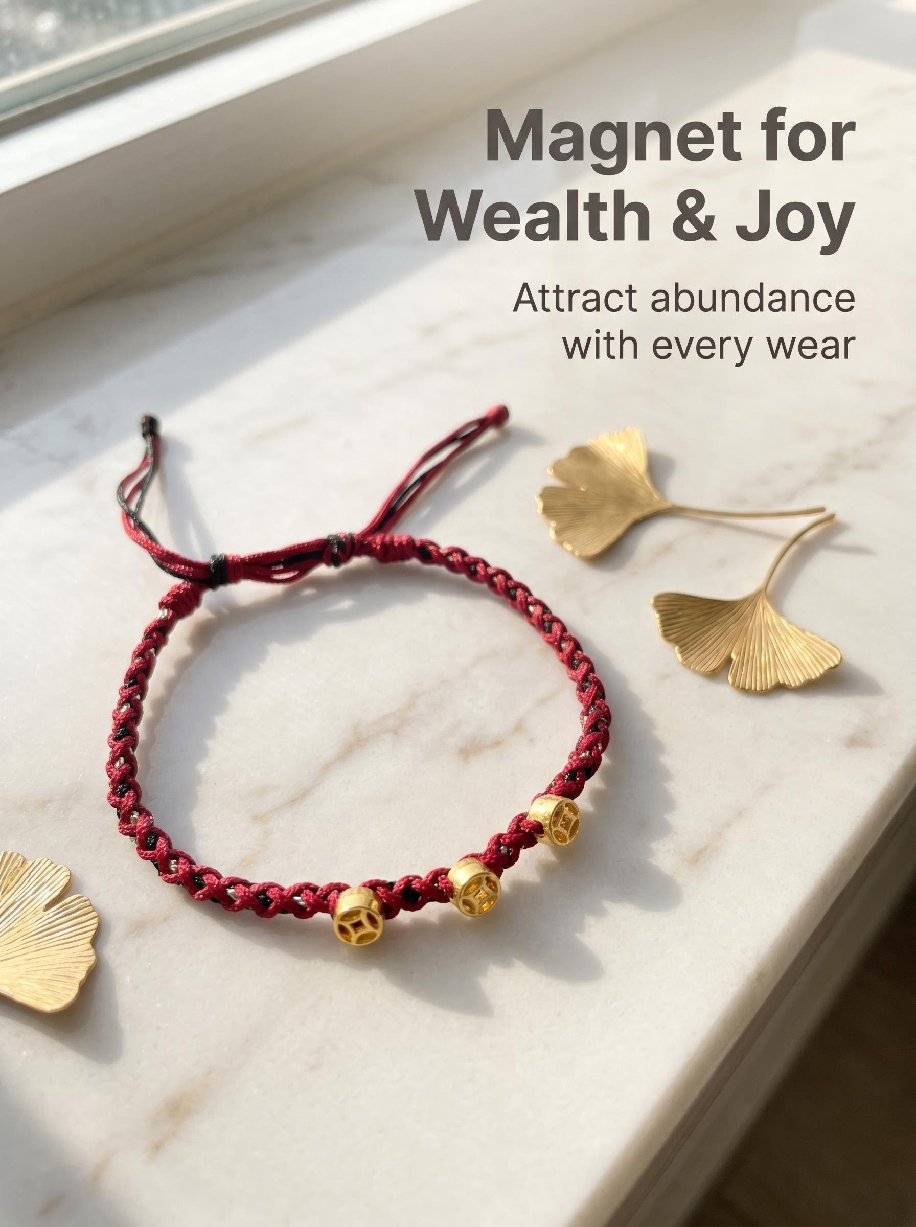 ORIENTAL VIBE | "Major Cold" Hand-Woven Dragon Scale Bracelet, Featuring Golden Fortune Coin & Effortless Drawstring Ends