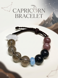 ORIENTAL VIBE | Capricorn Crystal Energy Bracelet – Handcrafted Braided Rope with Multi-Crystal Power to Awaken Resilience & Steadfast Protection