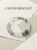 ORIENTAL VIBE Cancer Zodiac Crystal Energy Bracelet - Hand-Woven Spiritual Gift for Emotional Healing