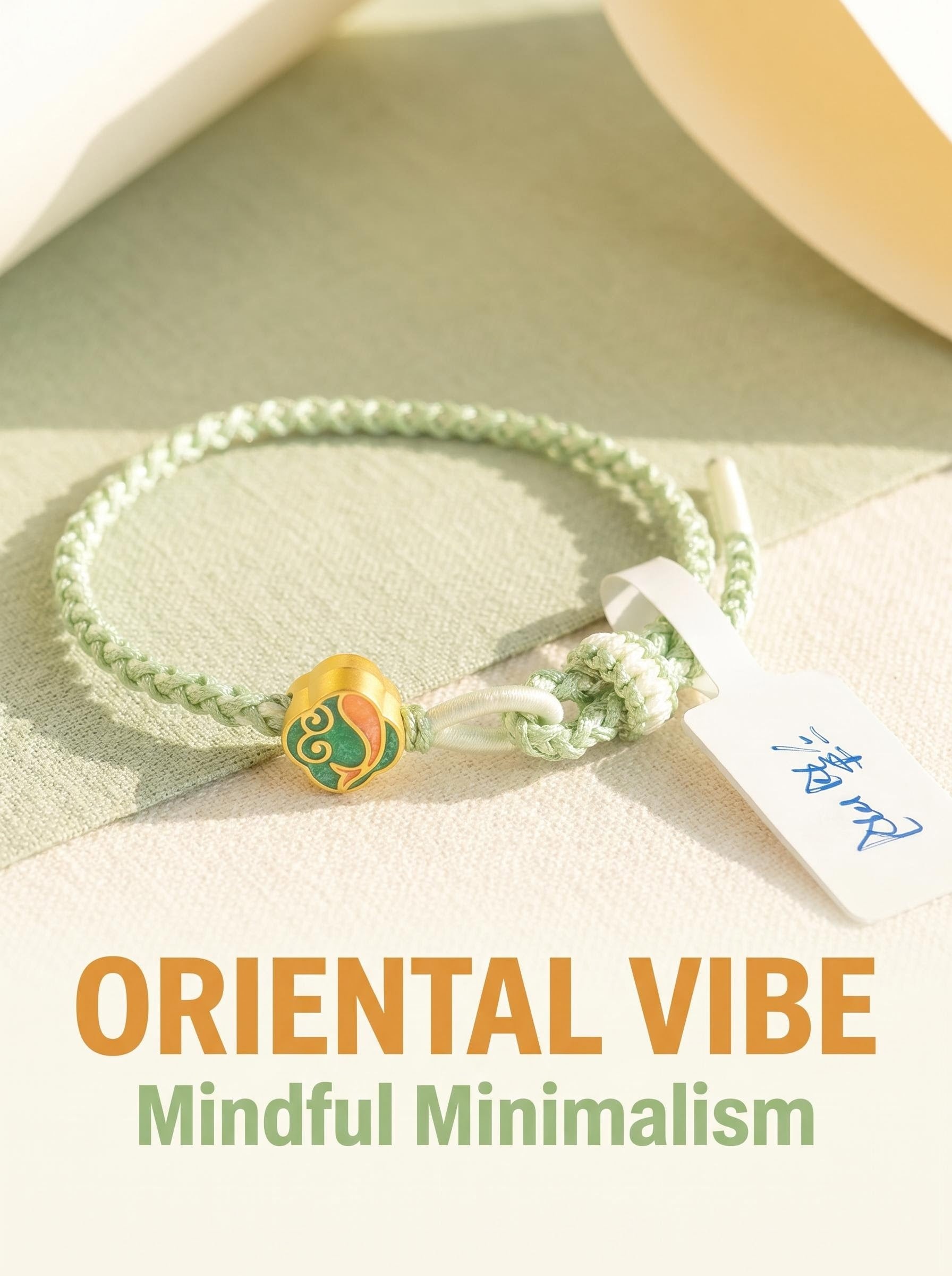 ORIENTAL VIBE | Pure Brightness "Serene Spring" Hand-Woven Dragon Scale Bracelet with Single-Loop Clasp Ends, Adjustable