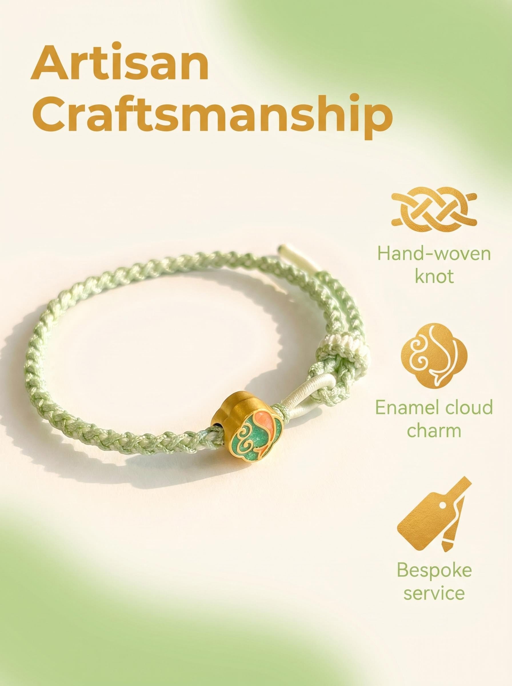 ORIENTAL VIBE | Pure Brightness "Serene Spring" Hand-Woven Dragon Scale Bracelet with Single-Loop Clasp Ends, Adjustable