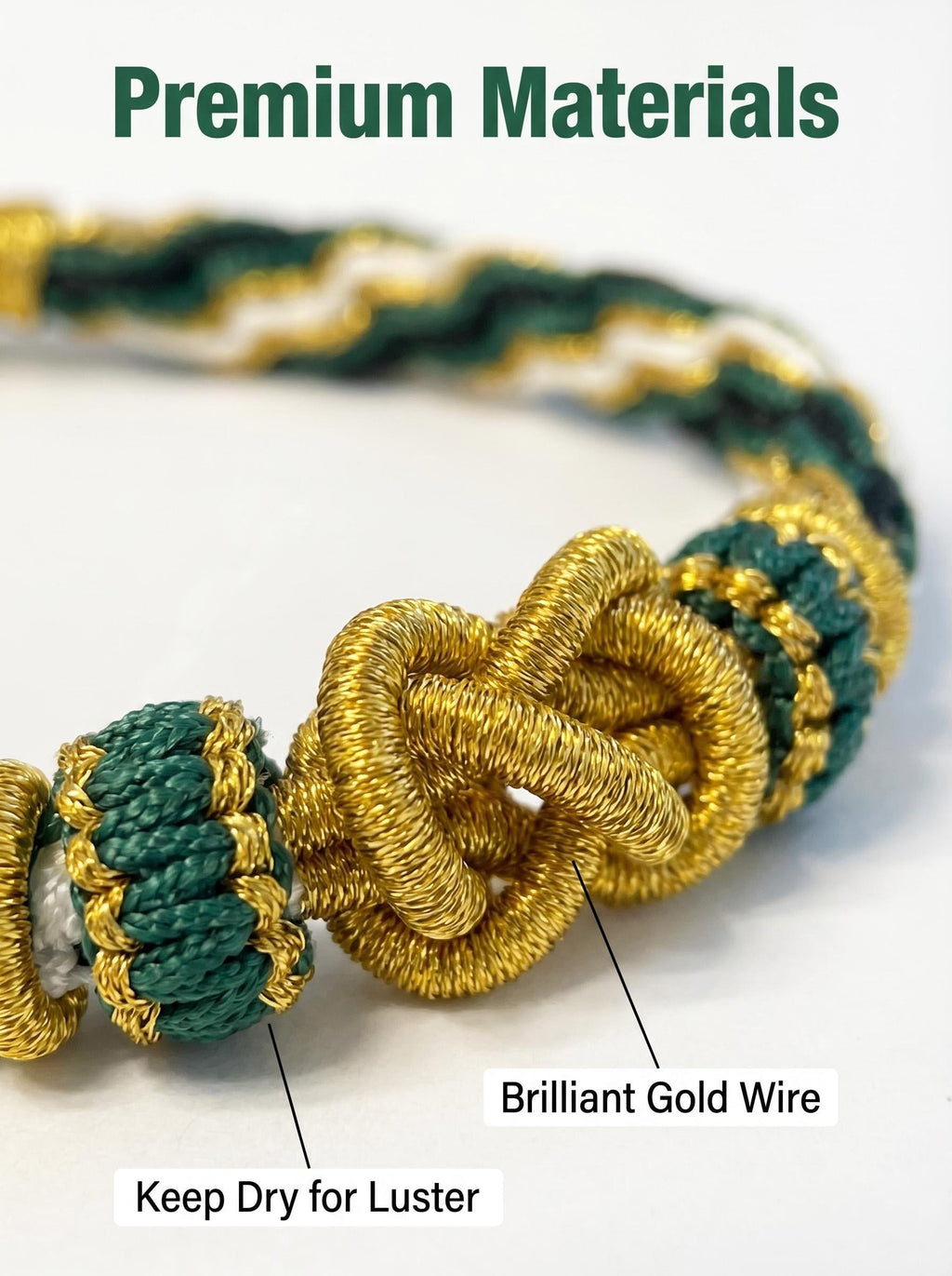 ORIENTAL VIBE "Wood Element · Infinite Growth" Lion Dance Series - Handwoven Samsara Bracelet