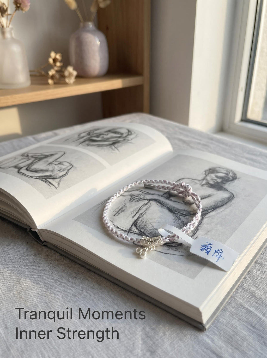 ORIENTAL VIBE | Frost's Descent Handcrafted Dragon Scale Bracelet with Silver-Toned Hollow Ornament, Adjustable
