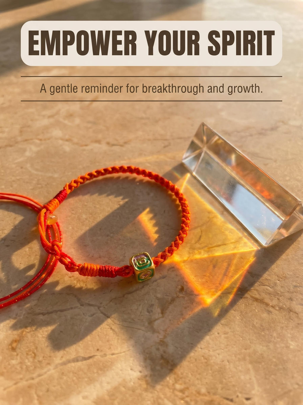 ORIENTAL VIBE | Slight Heat Handcrafted Dragon Scale Bracelet Inlaid with Hexahedron Ornament, Translucent Amber Tail Beads, Adjustable