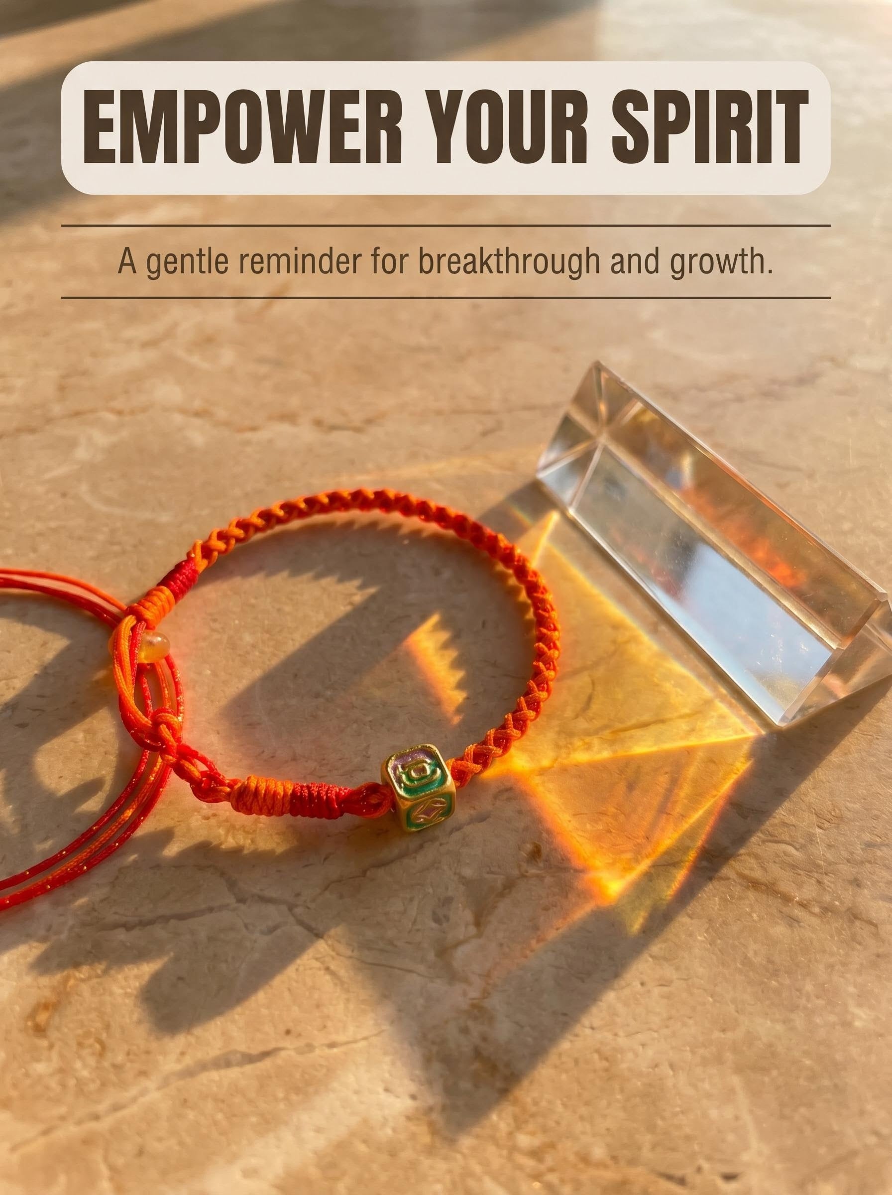 ORIENTAL VIBE | Slight Heat Handcrafted Dragon Scale Bracelet Inlaid with Hexahedron Ornament, Translucent Amber Tail Beads, Adjustable