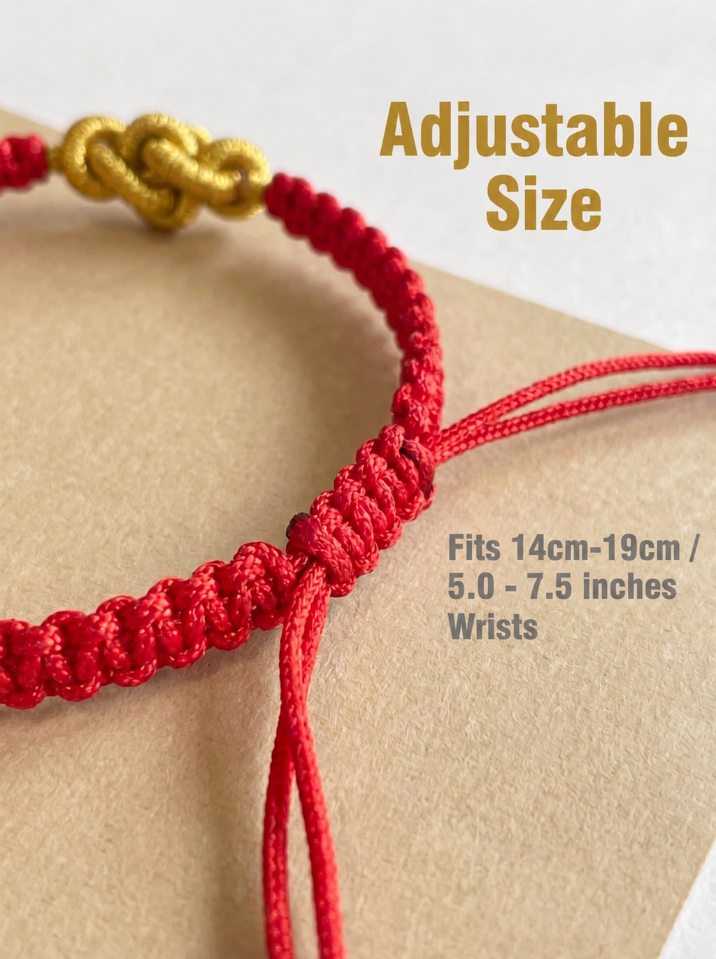 Ruyi Knot Red Cord Bracelet for Wish Fulfillment & Good Luck
