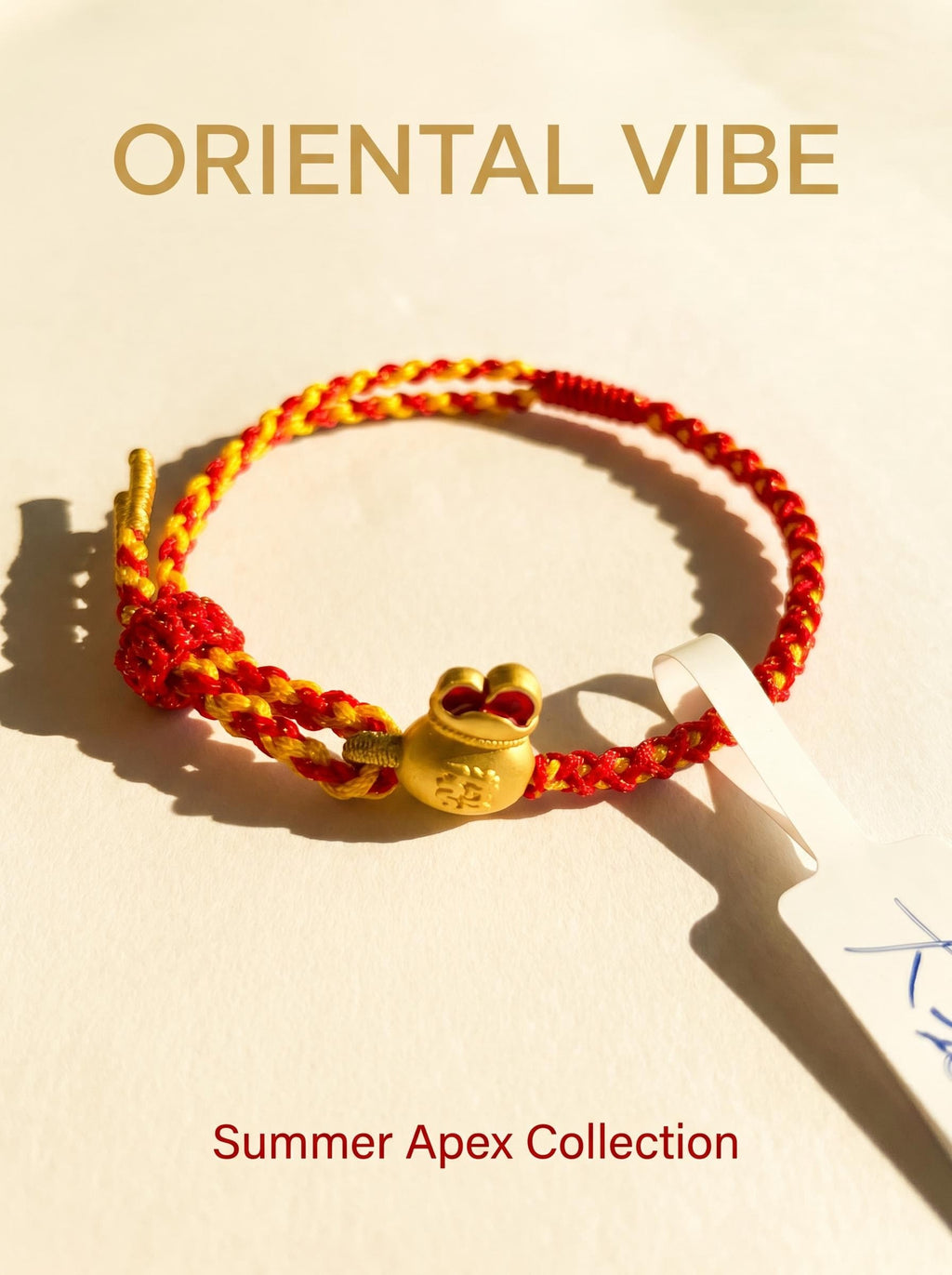 ORIENTAL VIBE | Great Heat Minimalist Gold Lucky Fortune Bag Handcrafted Dragon Scale Bracelet, Adjustable