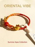 ORIENTAL VIBE | Great Heat Minimalist Gold Lucky Fortune Bag Handcrafted Dragon Scale Bracelet, Adjustable