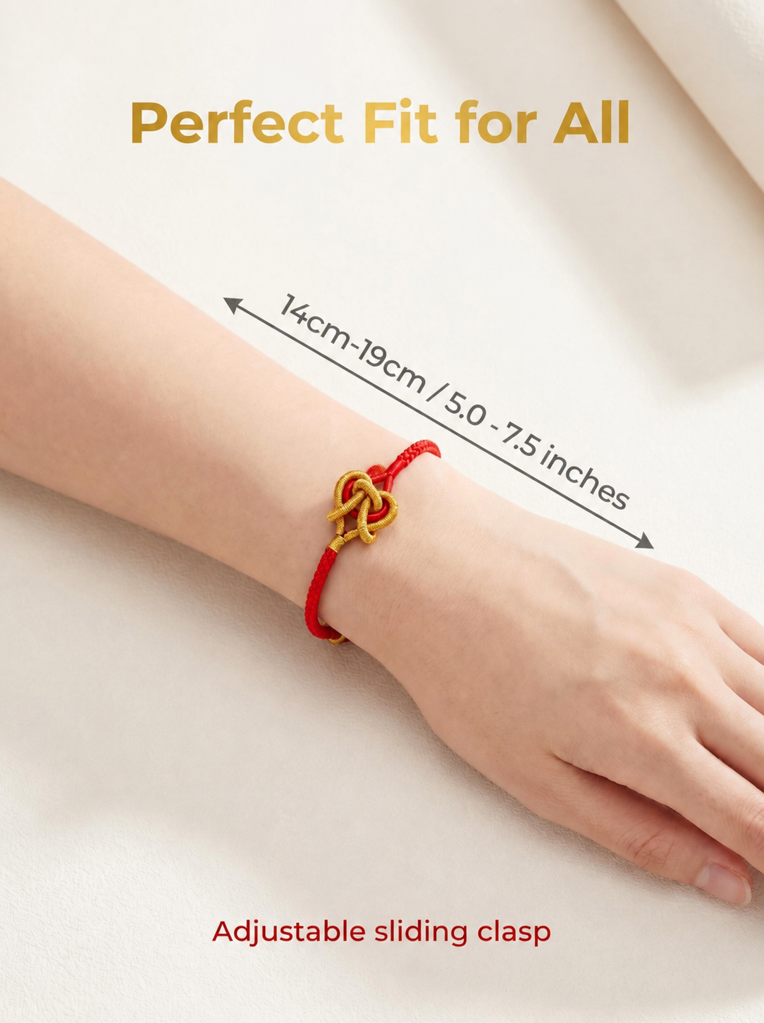 Joined-Heart Knot Red Cord Bracelet for Love & Couple Gift