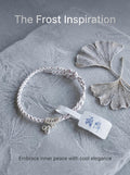 ORIENTAL VIBE | Frost's Descent Handcrafted Dragon Scale Bracelet with Silver-Toned Hollow Ornament, Adjustable