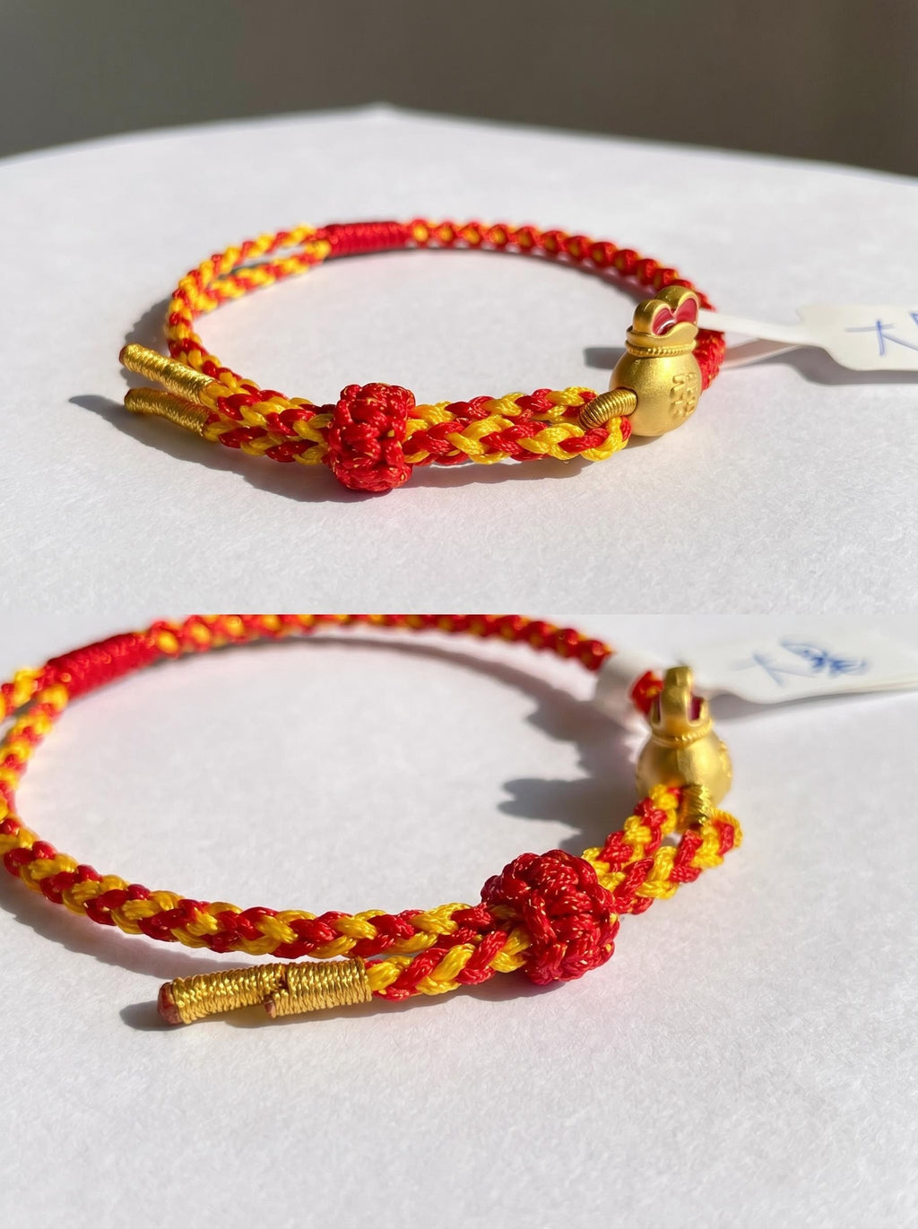 ORIENTAL VIBE | Great Heat Minimalist Gold Lucky Fortune Bag Handcrafted Dragon Scale Bracelet, Adjustable