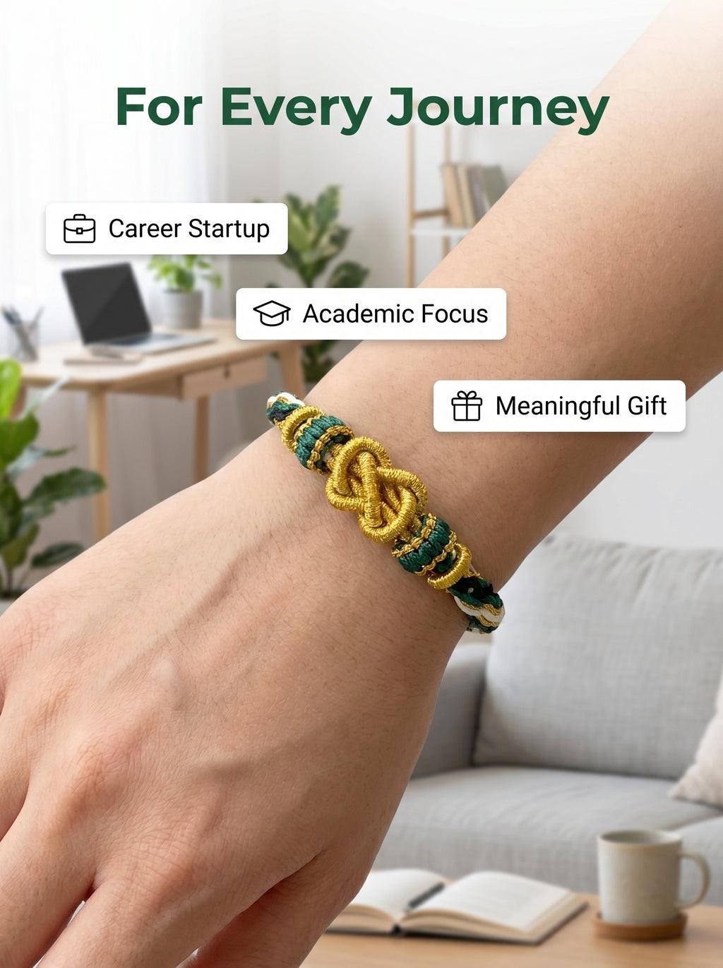 ORIENTAL VIBE "Wood Element · Infinite Growth" Lion Dance Series - Handwoven Samsara Bracelet