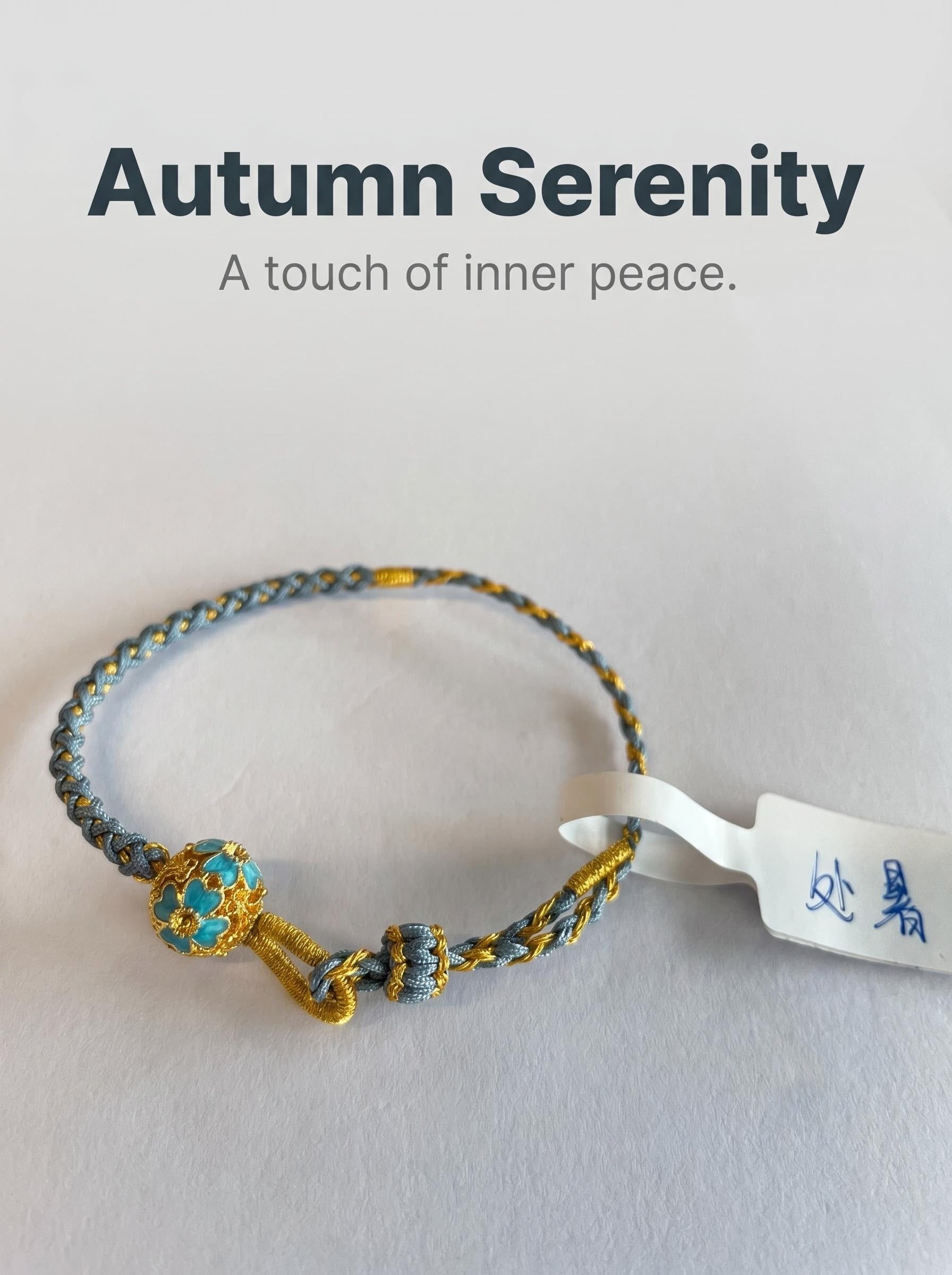 ORIENTAL VIBE | End of Heat Handcrafted Dragon Scale Bracelet with Gold Hollow Lucky Bead, Adjustable