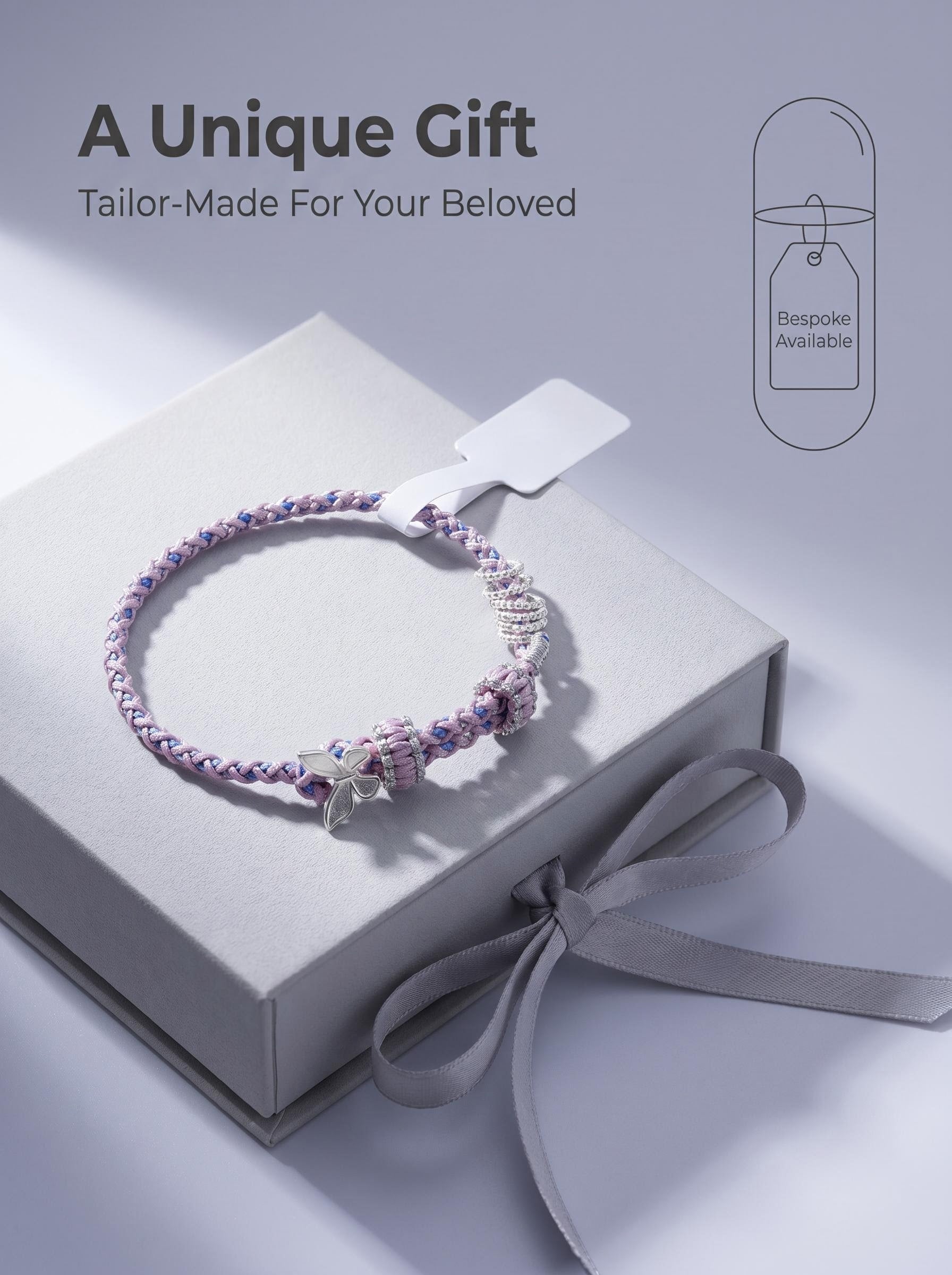 ORIENTAL VIBE | Cold Dew Handcrafted Dragon Scale Bracelet with Silver Metamorphosis Butterfly & Chilled Silver Rings, Layered Braided Buckle Details, Adjustable