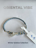 ORIENTAL VIBE | "Beginning of Winter" Hand-Woven Dragon Scale Bracelet, Featuring Filigree Silver Lucky Cloud Tube, Convertible