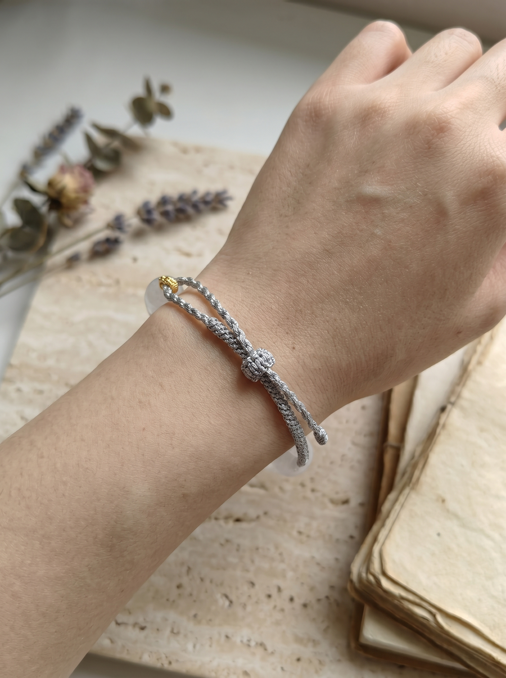 ORIENTAL VIBE Libra Zodiac Crystal Energy Bracelet - Hand-Woven Lapis Lazuli & Clear Quartz Bracelet for Balance & Harmony