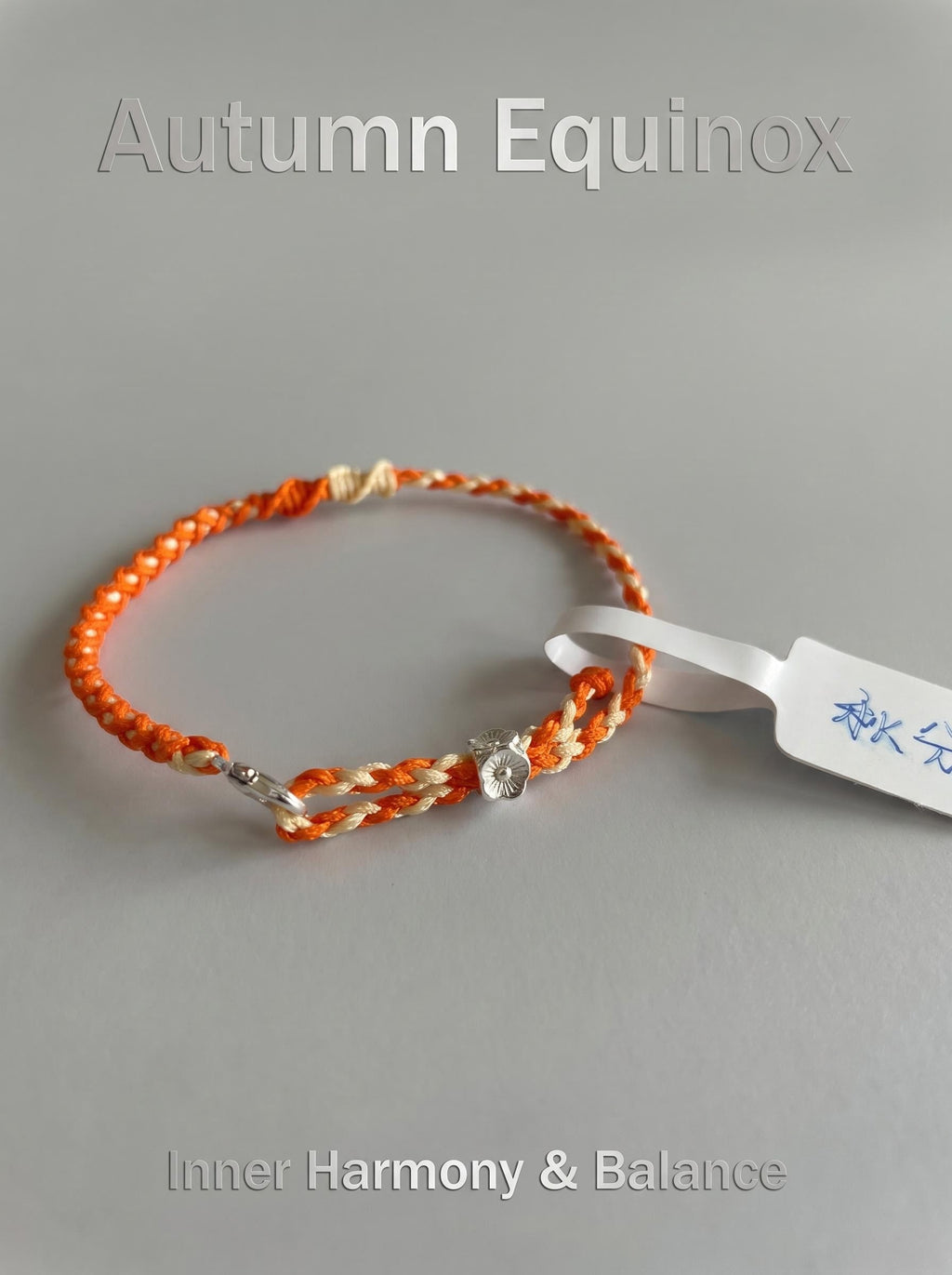 ORIENTAL VIBE | Autumn Equinox Handcrafted Dragon Scale Bracelet with Silver Floral Ornament, Adjustable