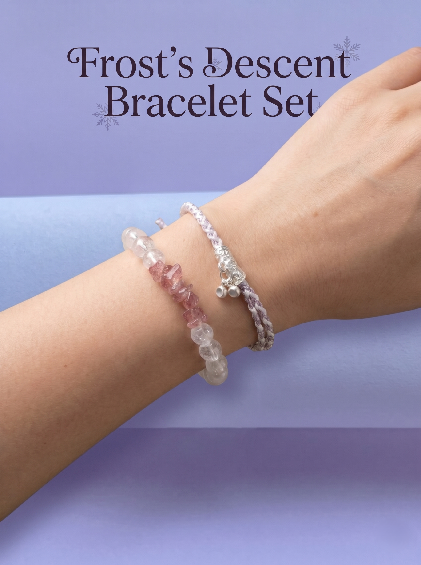 ORIENTAL VIBE | Frost's Descent Handcrafted Dragon Scale Bracelet with Silver-Toned Hollow Ornament, Adjustable