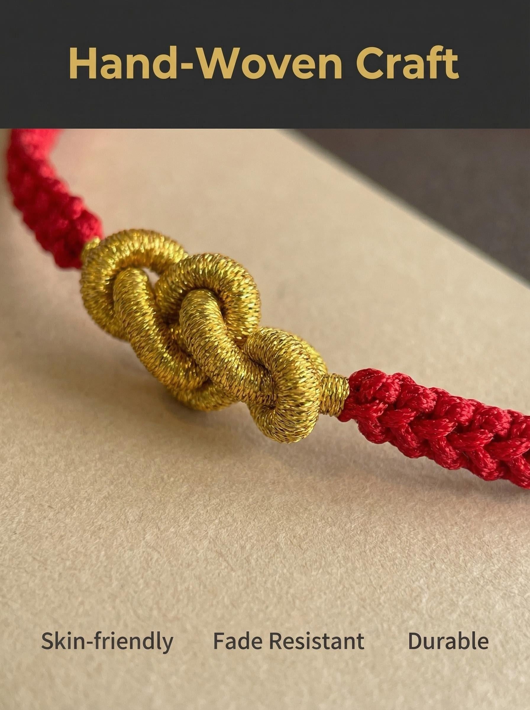 ORIENTAL VIBE: Hand-Woven "Ruyi" (Wish-Fulfillment) Red Cord Bracelet | Everything Goes Your Way
