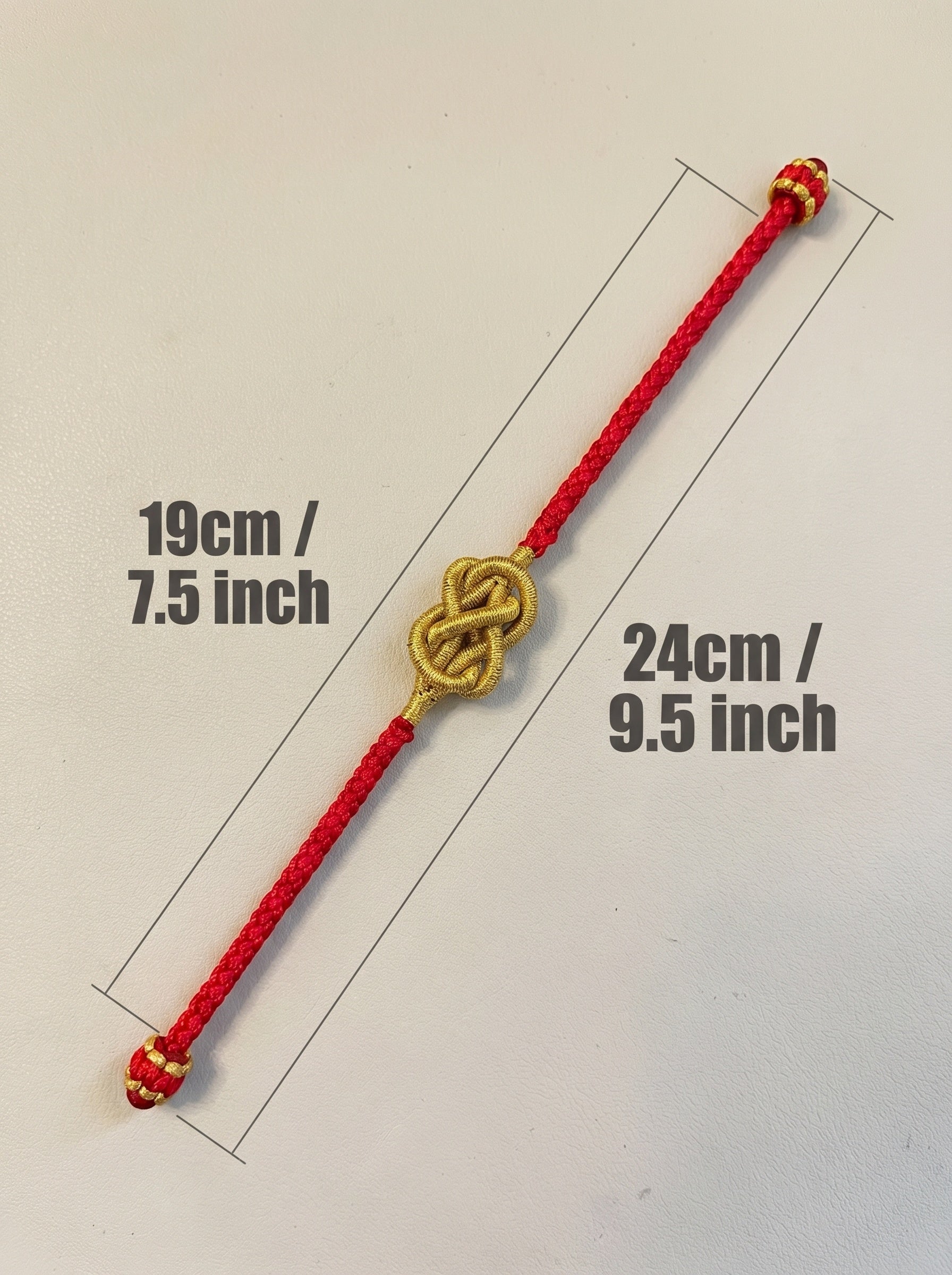 ORIENTAL VIBE Handcrafted "Ping An" Knot Bracelet - Eternal Peace & Wellness, Women's Red String Jewelry