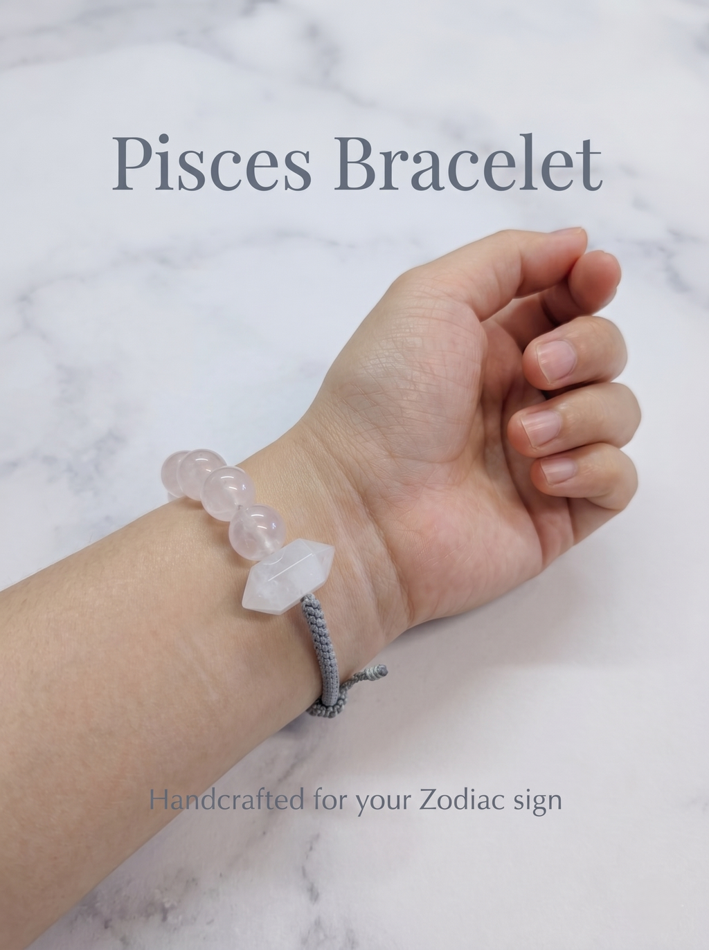 ORIENTAL VIBE Pisces Energy Woven Bracelet - Multi-Crystal Spiritual Gift to Awaken Inner Healing Power