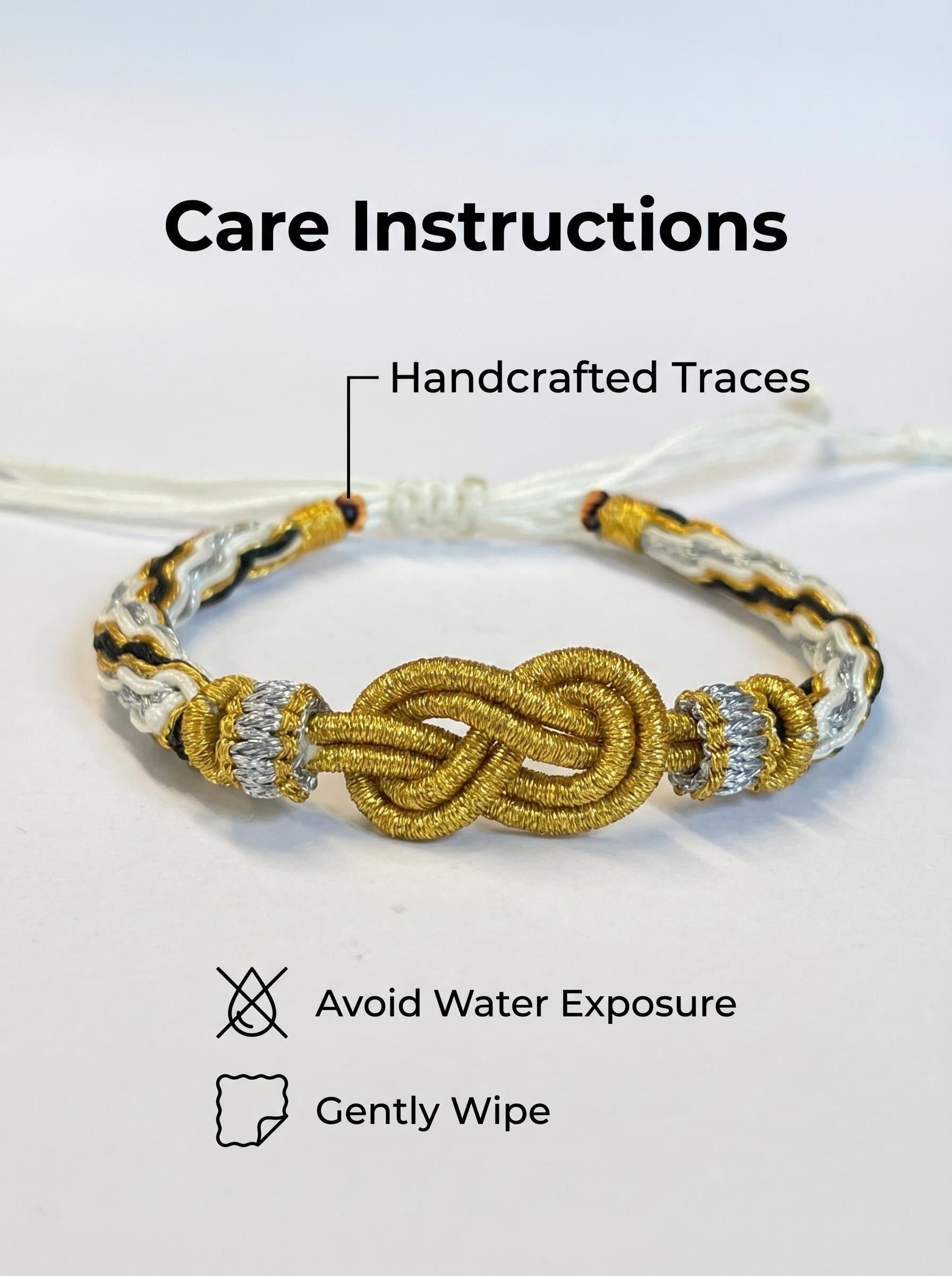 ORIENTAL VIBE "Metal Element · Radiant Radiance" Lion Dance Series - Handwoven Samsara Bracelet