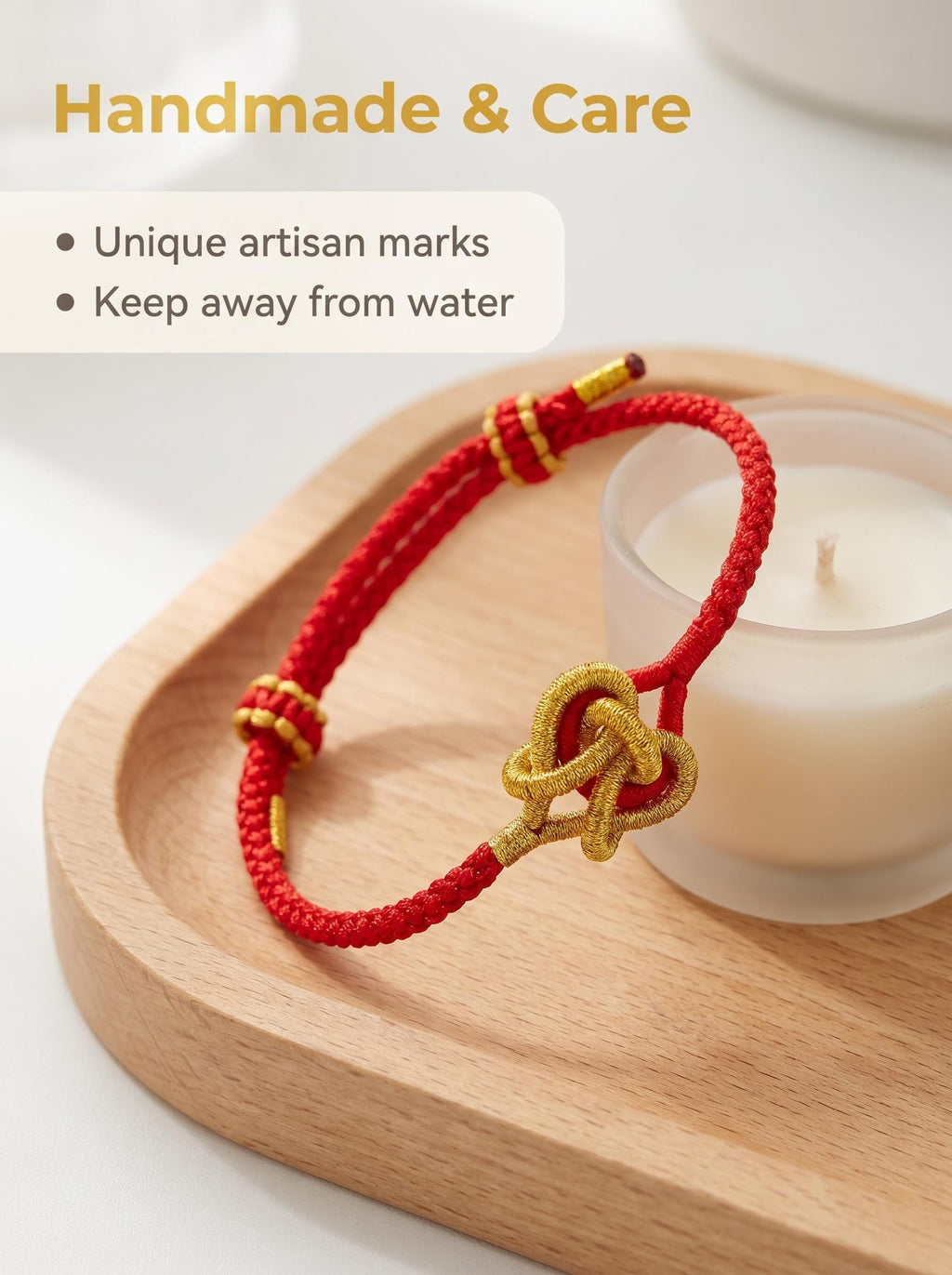 ORIENTAL VIBE: Hand-Woven "Joined-Heart" (Tong Xin) Red Cord Bracelet | Symbolizing Eternal Love