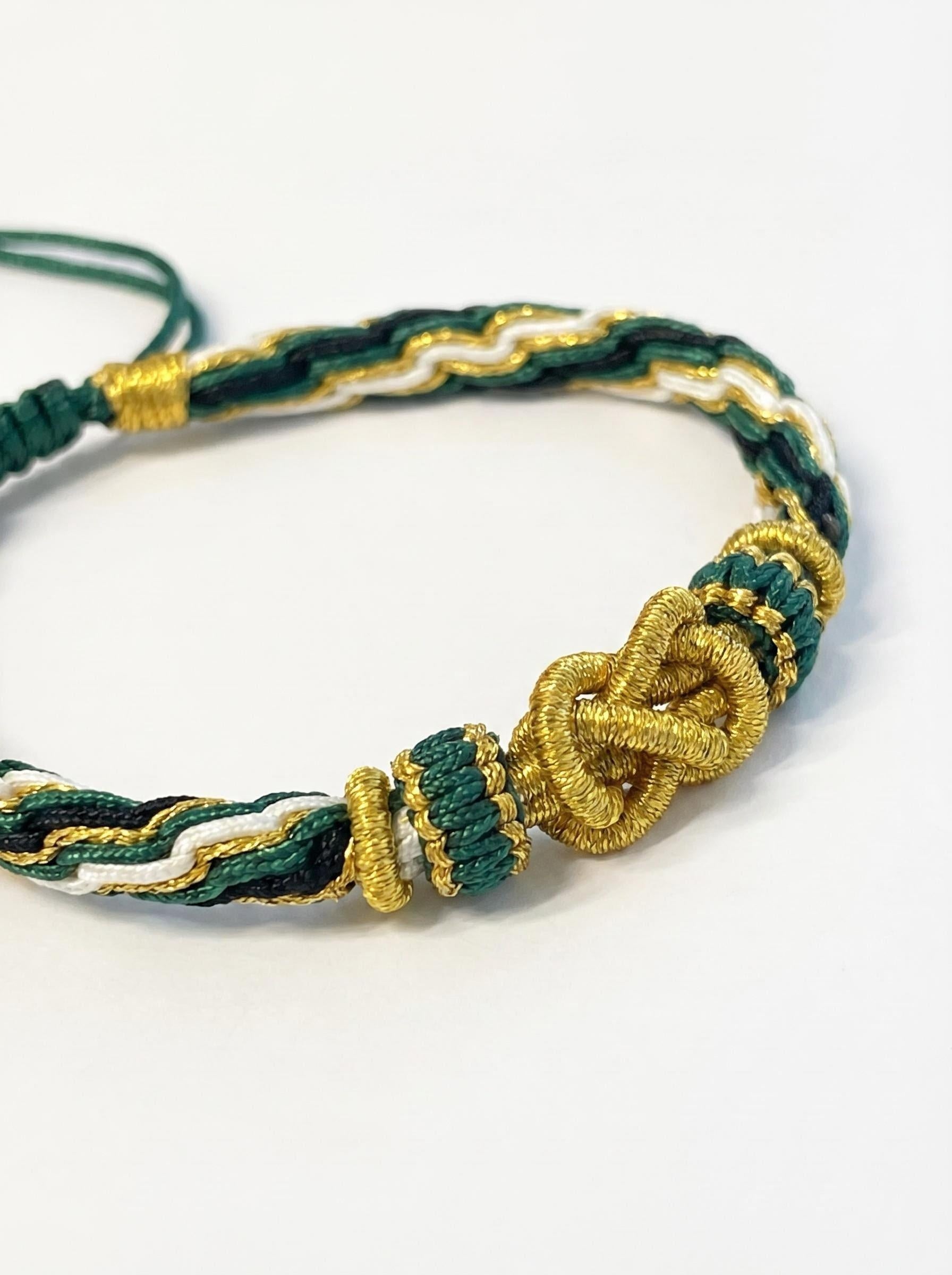 ORIENTAL VIBE "Wood Element · Infinite Growth" Lion Dance Series - Handwoven Samsara Bracelet