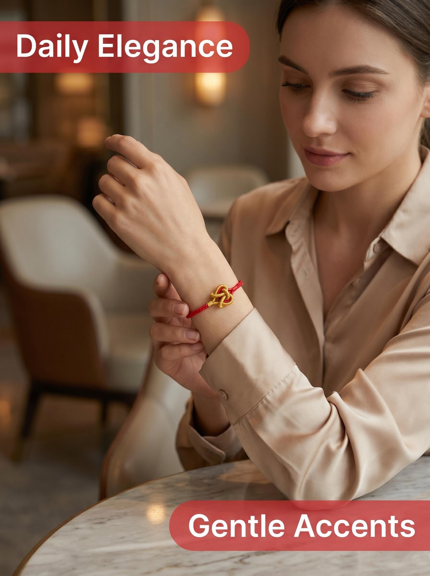 ORIENTAL VIBE: Hand-Woven "Joined-Heart" (Tong Xin) Red Cord Bracelet | Symbolizing Eternal Love