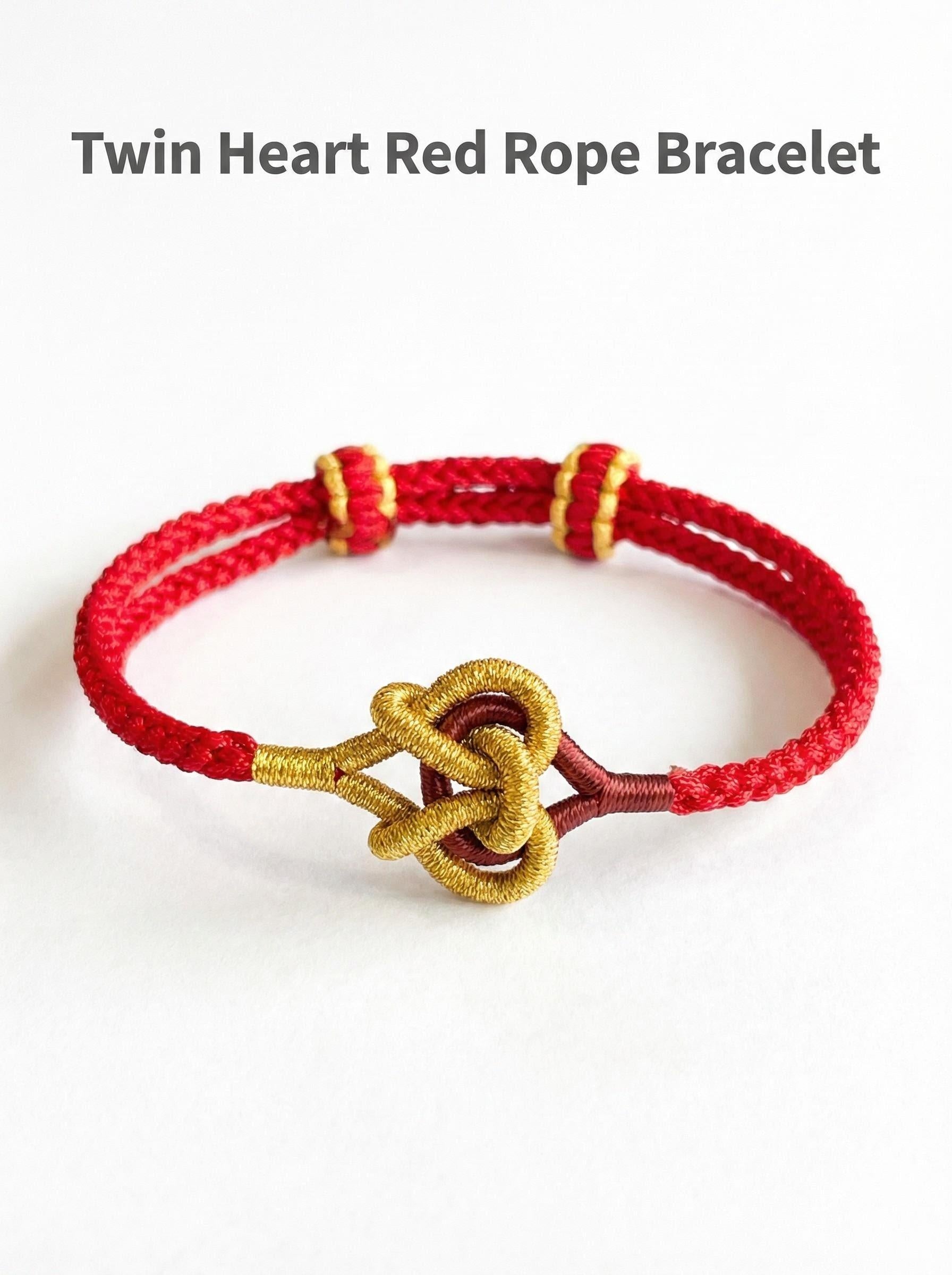 ORIENTAL VIBE Handcrafted "Everlasting Union" Knot Bracelet - Romantic Love & Harmony, Women's Red String Bracelet