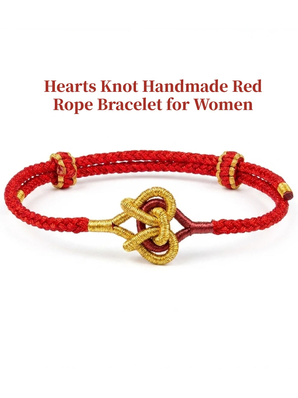 ORIENTAL VIBE Handcrafted "Everlasting Union" Knot Bracelet - Romantic Love & Harmony, Women's Red String Bracelet