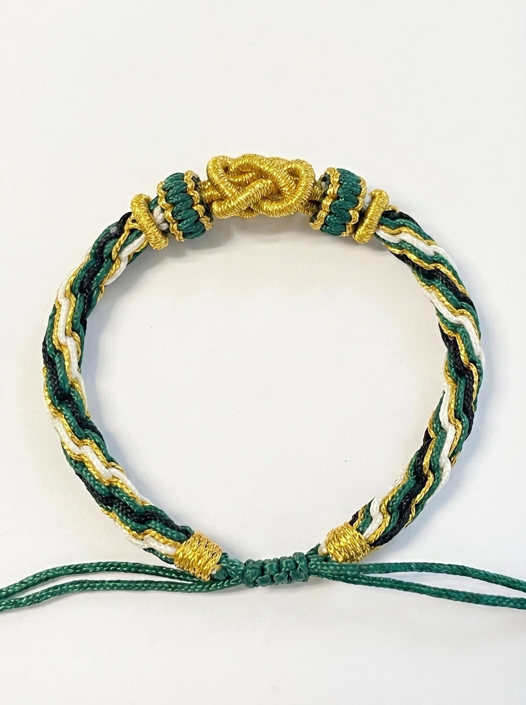 ORIENTAL VIBE "Wood Element · Infinite Growth" Lion Dance Series - Handwoven Samsara Bracelet