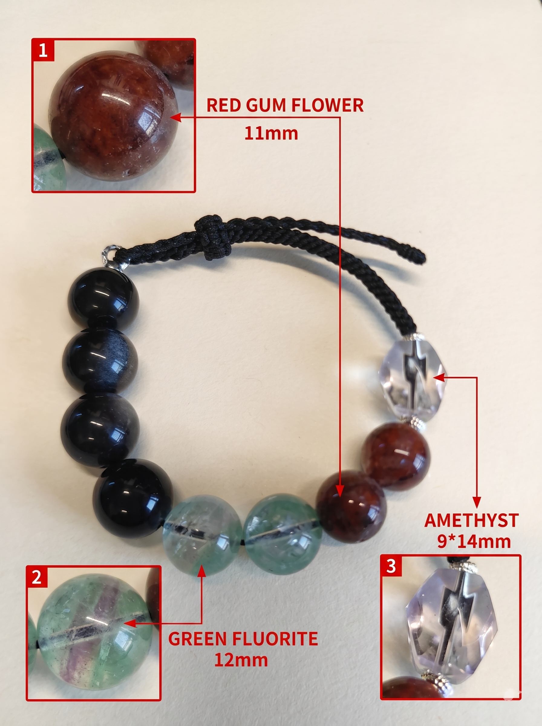 ORIENTAL VIBE | Scorpio Crystal Energy Bracelet – Handcrafted Braided Rope with Multi-Crystal Power for Strength & Mystic Protection