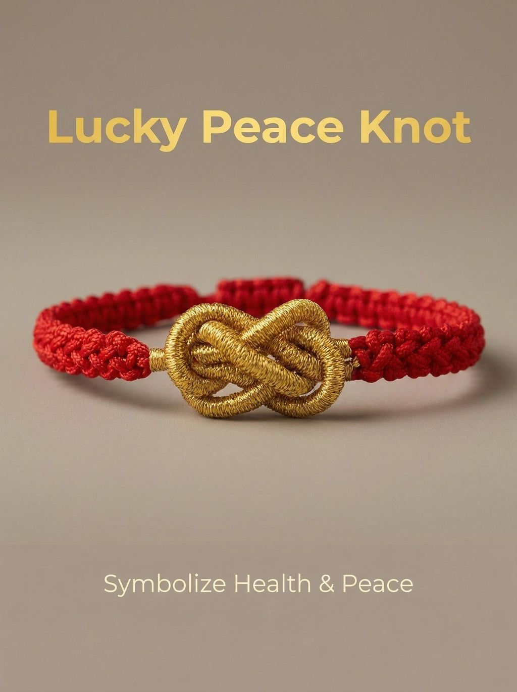ORIENTAL VIBE: Hand-Crafted Ping An Knot Red Bracelet | Blessings of Peace & Protection