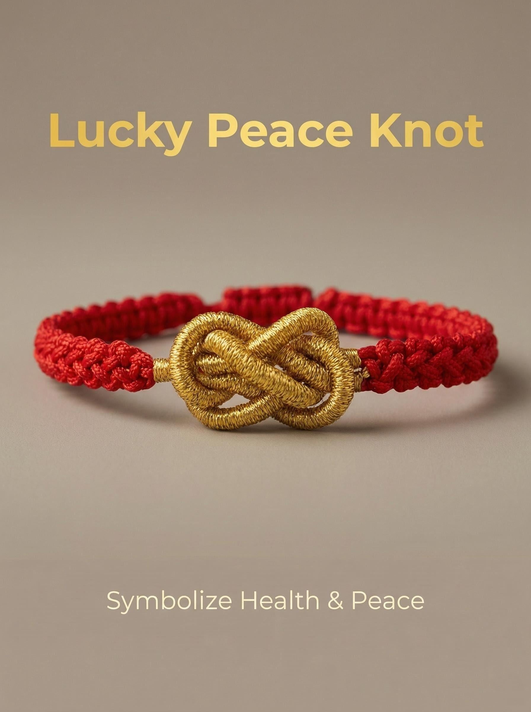 ORIENTAL VIBE: Hand-Crafted Ping An Knot Red Bracelet | Blessings of Peace & Protection
