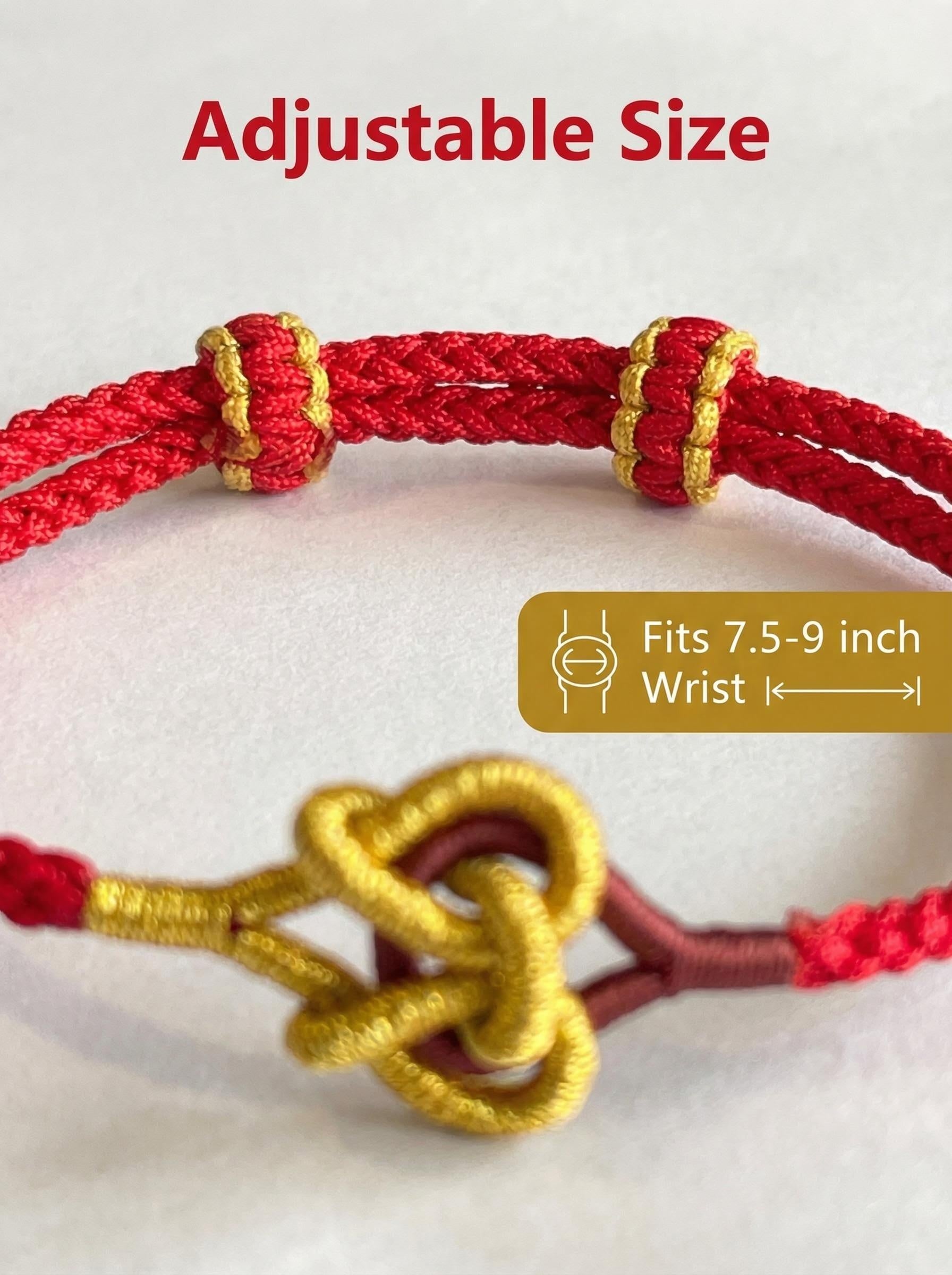 ORIENTAL VIBE Handcrafted "Everlasting Union" Knot Bracelet - Romantic Love & Harmony, Women's Red String Bracelet