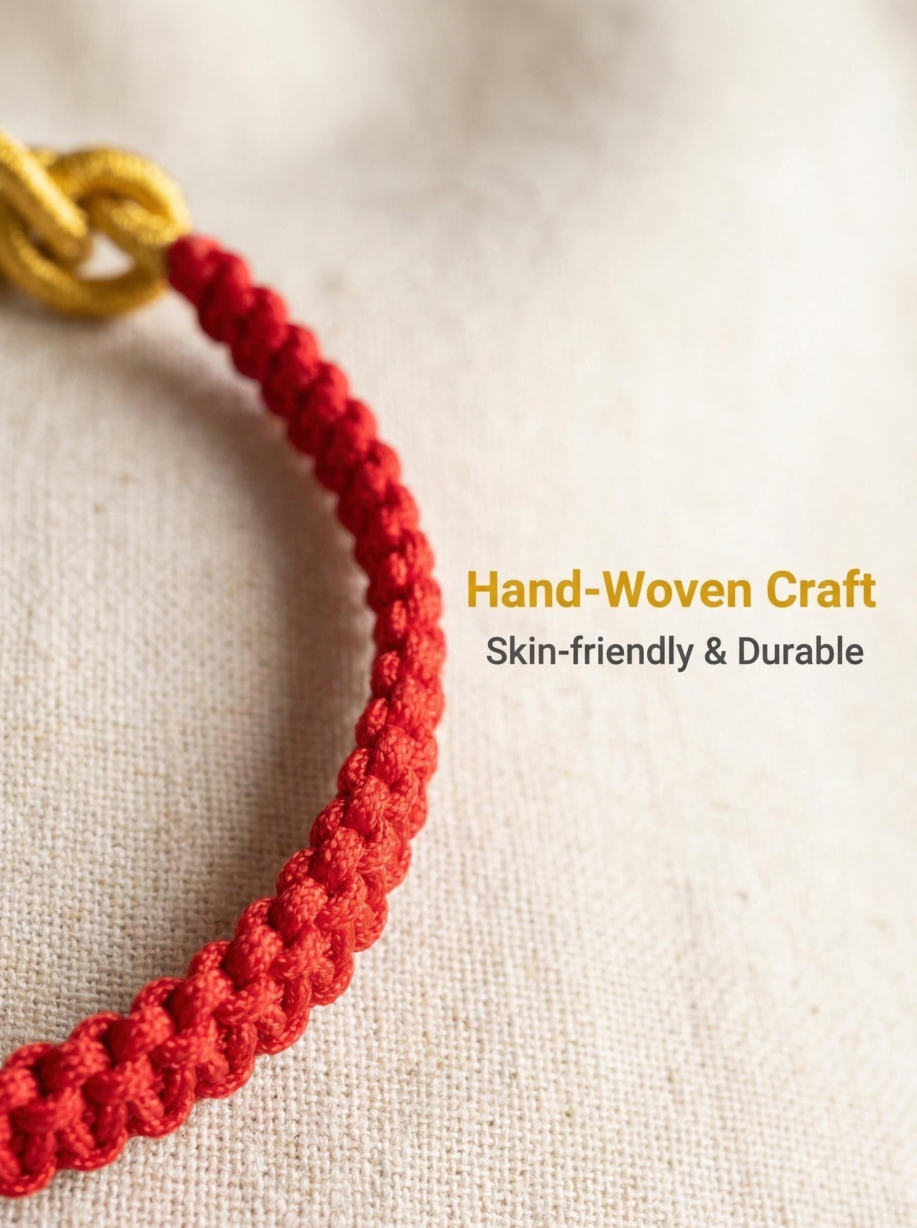 ORIENTAL VIBE: "Yuan Bao" Wealth & Prosperity Hand-Woven Red Bracelet
