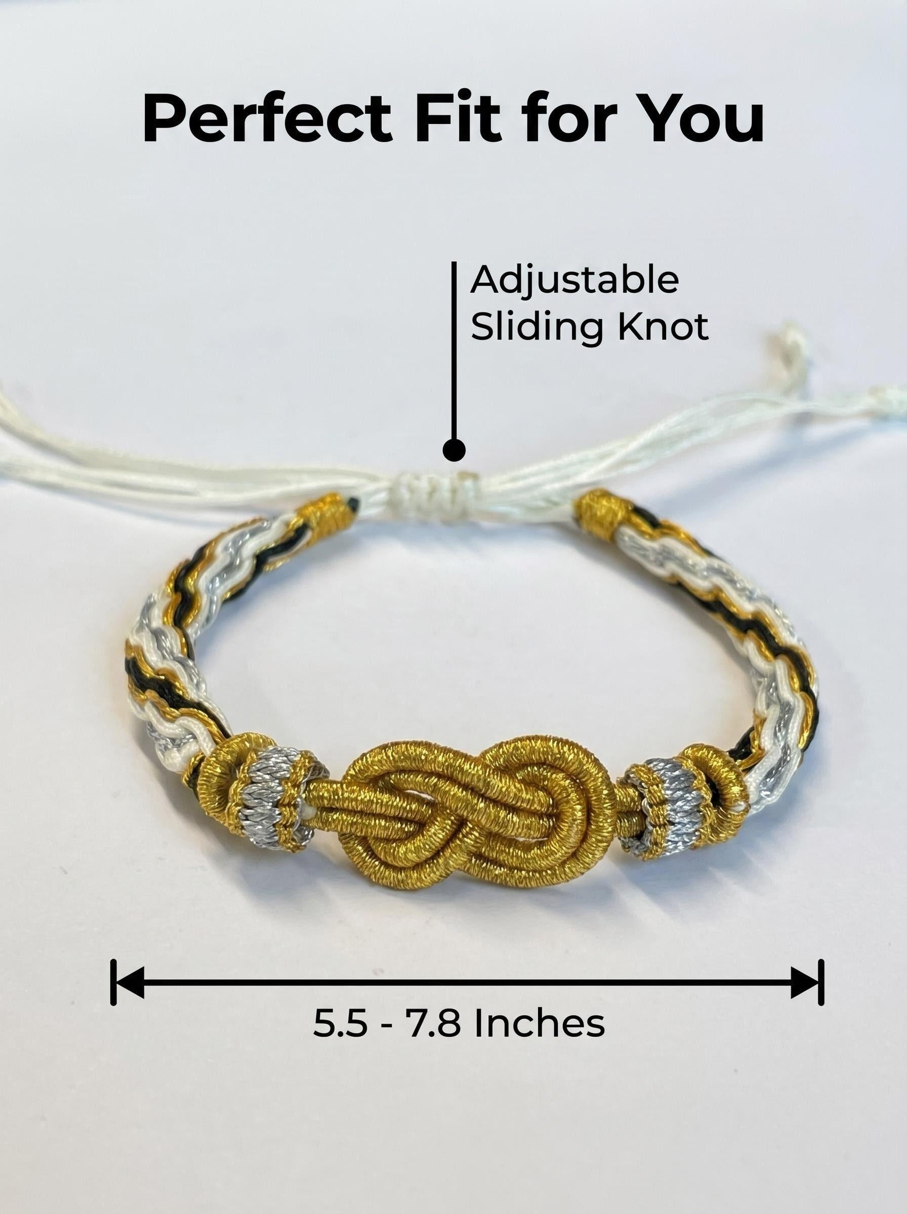 ORIENTAL VIBE "Metal Element · Radiant Radiance" Lion Dance Series - Handwoven Samsara Bracelet