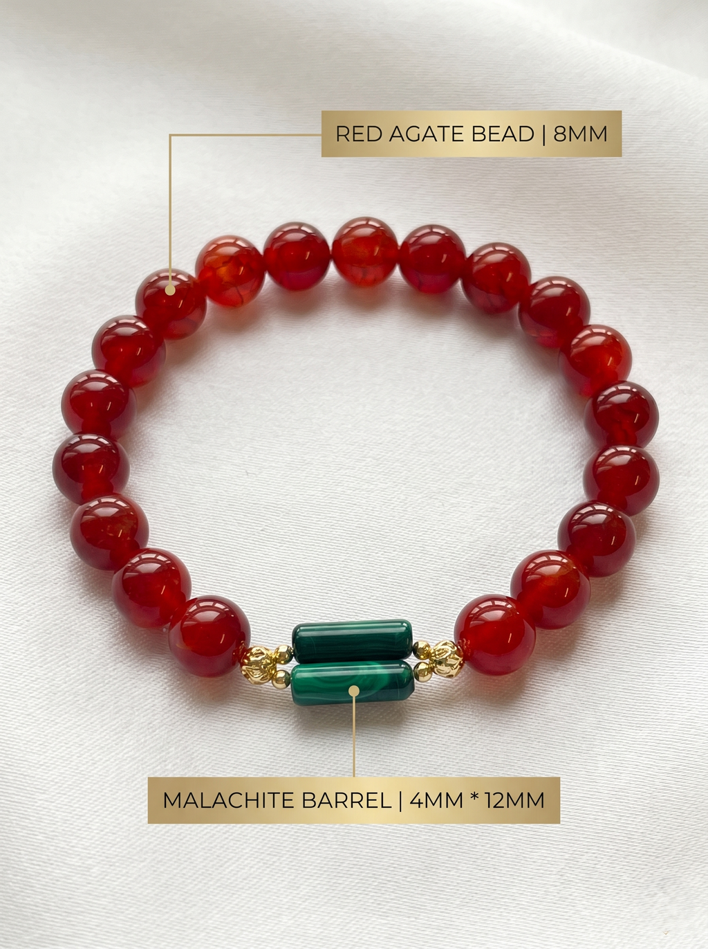 ORIENTAL VIBE | Slight Heat Handcrafted Dragon Scale Bracelet Inlaid with Hexahedron Ornament, Translucent Amber Tail Beads, Adjustable