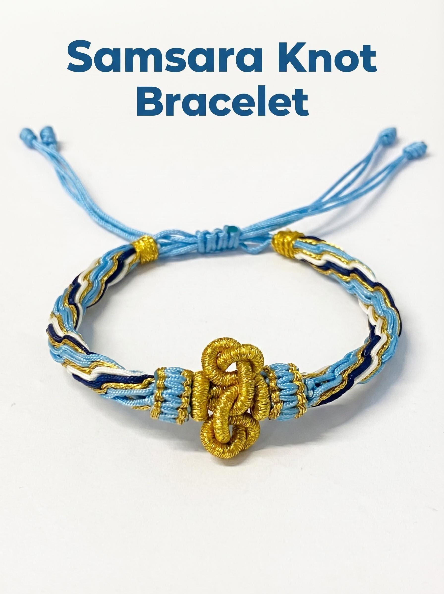 ORIENTAL VIBE "Water Element · Agile Flow" Lion Dance Series - Handwoven Samsara Bracelet