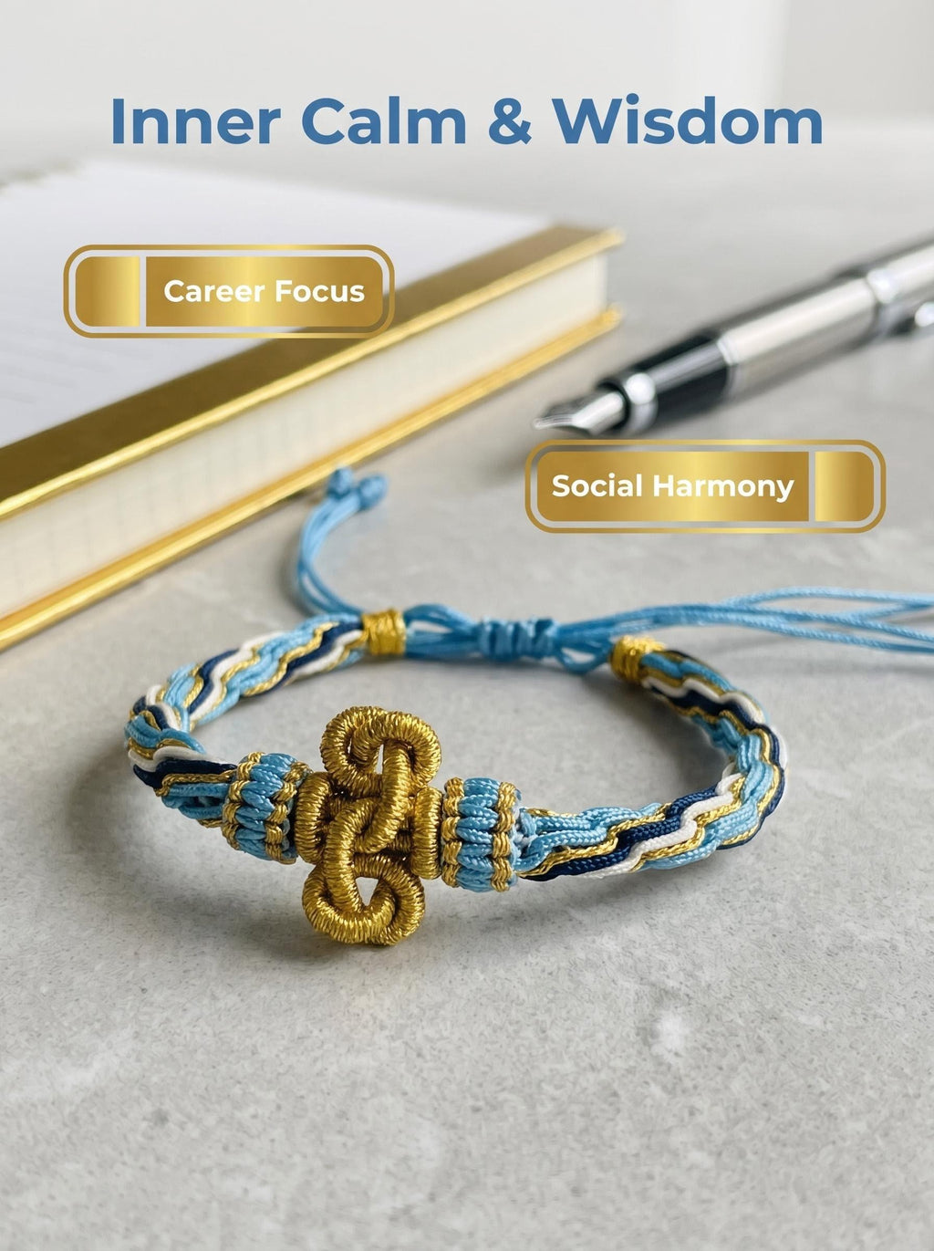 ORIENTAL VIBE "Water Element · Agile Flow" Lion Dance Series - Handwoven Samsara Bracelet