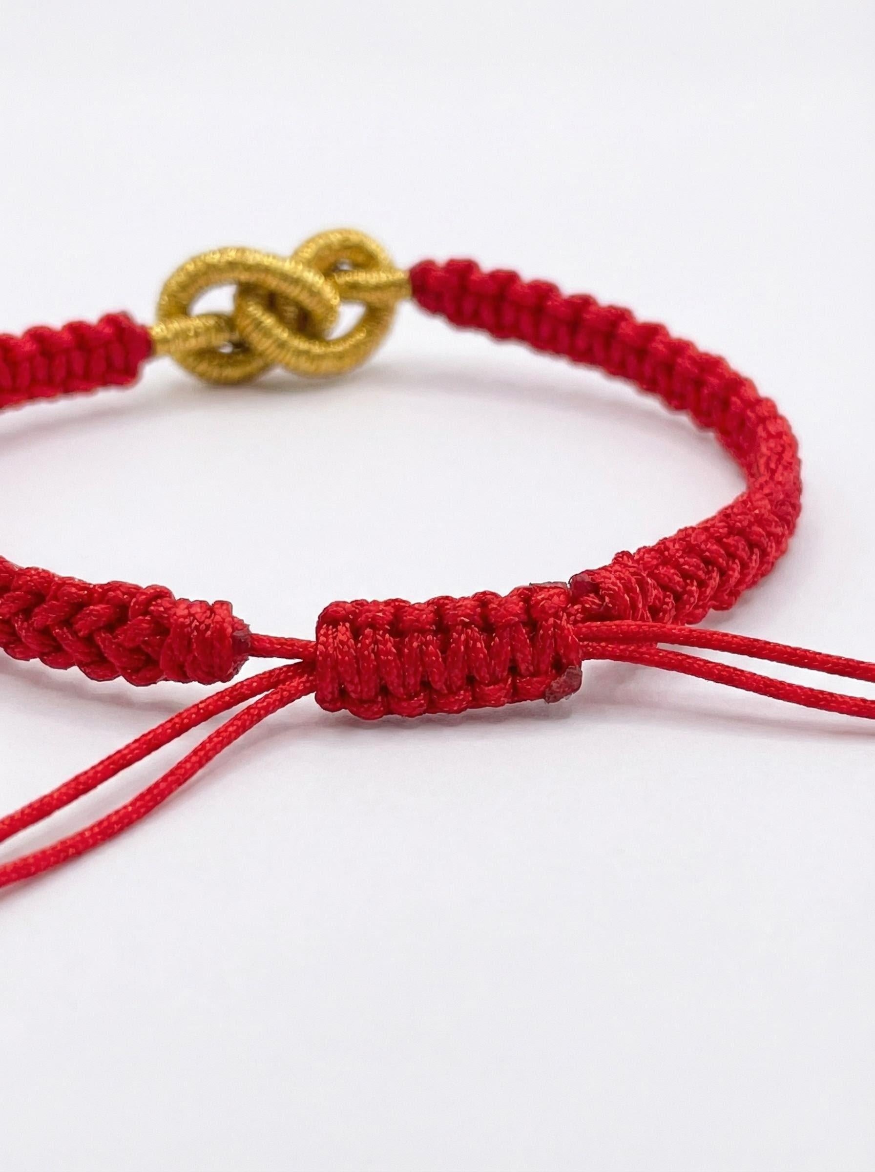 ORIENTAL VIBE: "Yuan Bao" Wealth & Prosperity Hand-Woven Red Bracelet
