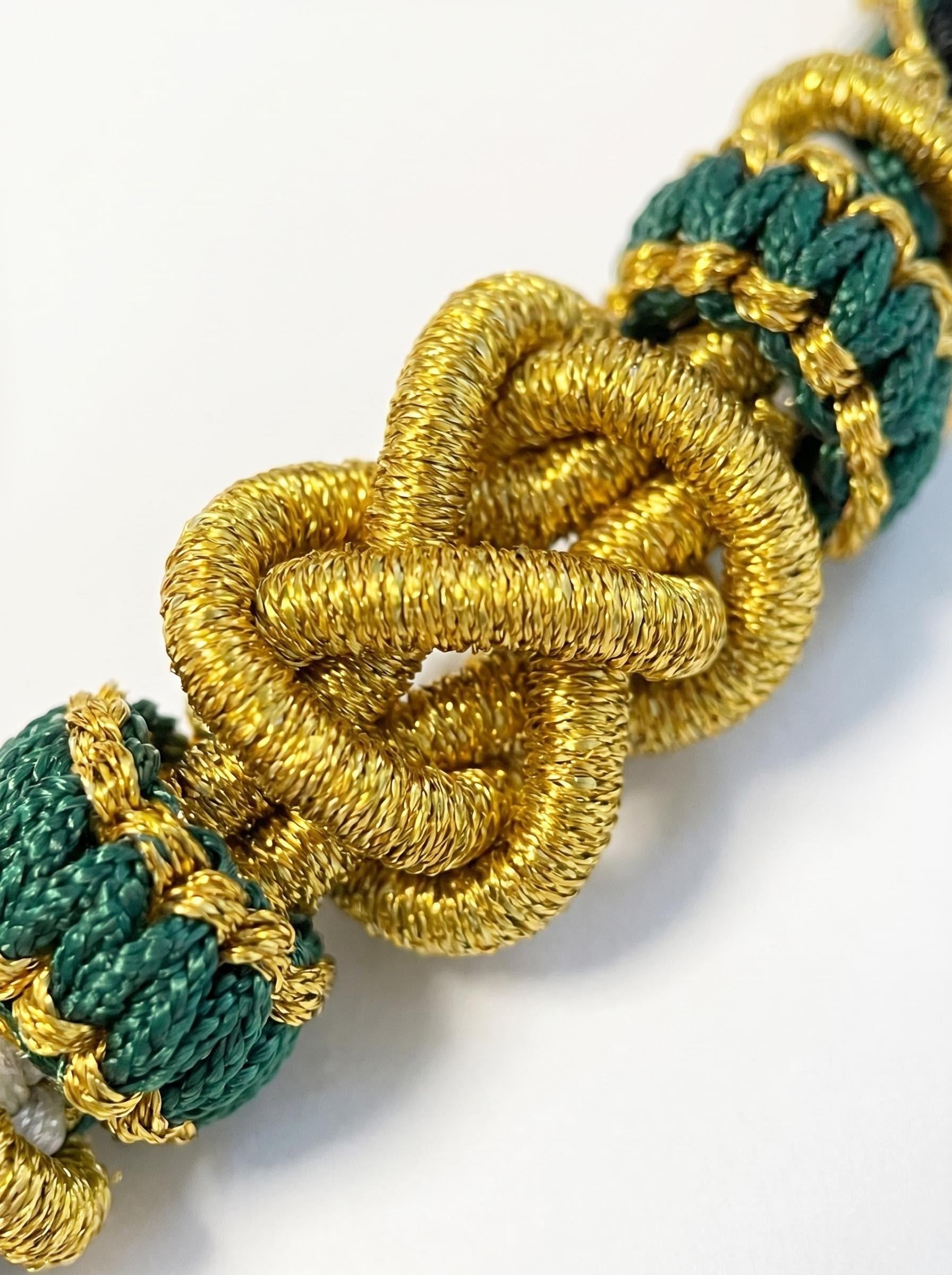 ORIENTAL VIBE "Wood Element · Infinite Growth" Lion Dance Series - Handwoven Samsara Bracelet
