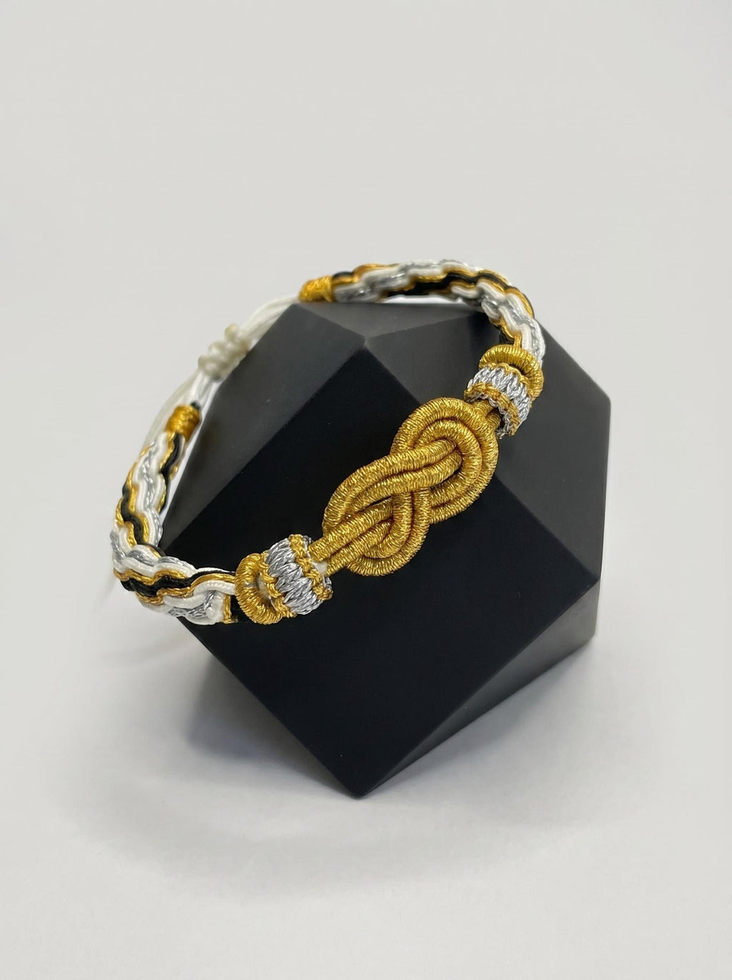 ORIENTAL VIBE "Metal Element · Radiant Radiance" Lion Dance Series - Handwoven Samsara Bracelet