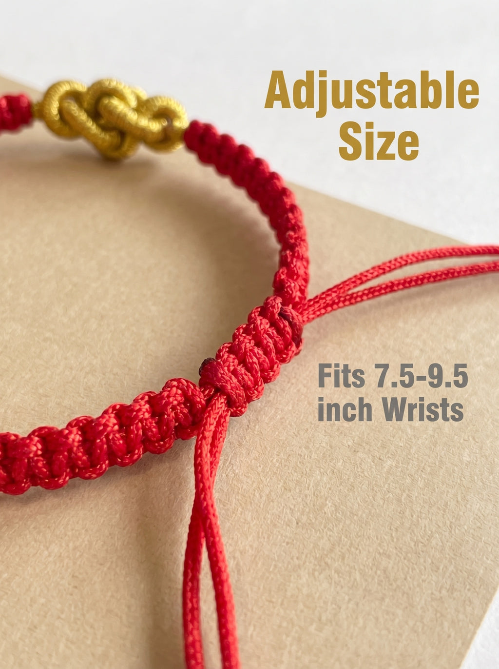 ORIENTAL VIBE: Hand-Woven "Ruyi" (Wish-Fulfillment) Red Cord Bracelet | Everything Goes Your Way