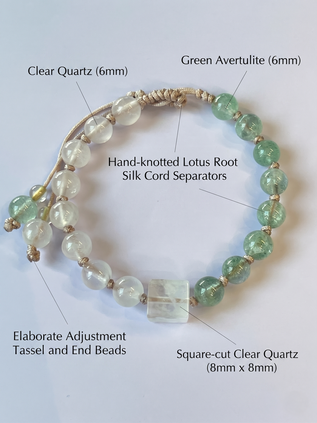ORIENTAL VIBE | "Balanced Spring" Handcrafted Dragon Scale Braided Bracelet, Featuring Pink & Green Interwoven Button Knot, Adjustable