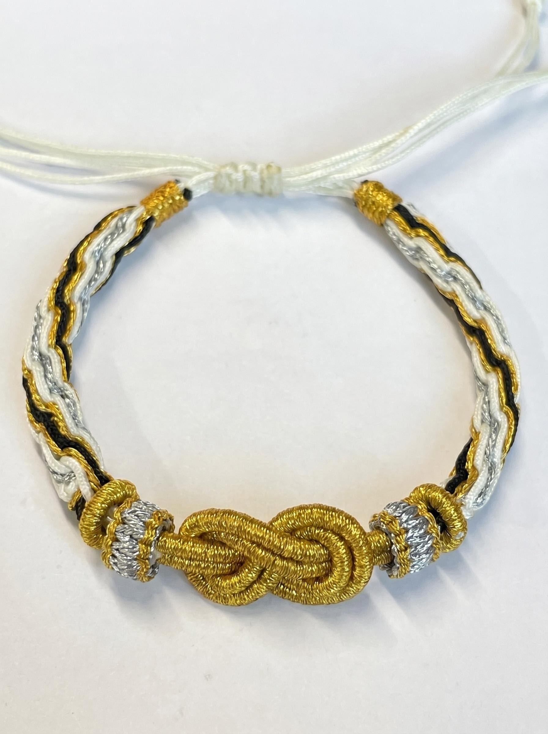 ORIENTAL VIBE "Metal Element · Radiant Radiance" Lion Dance Series - Handwoven Samsara Bracelet